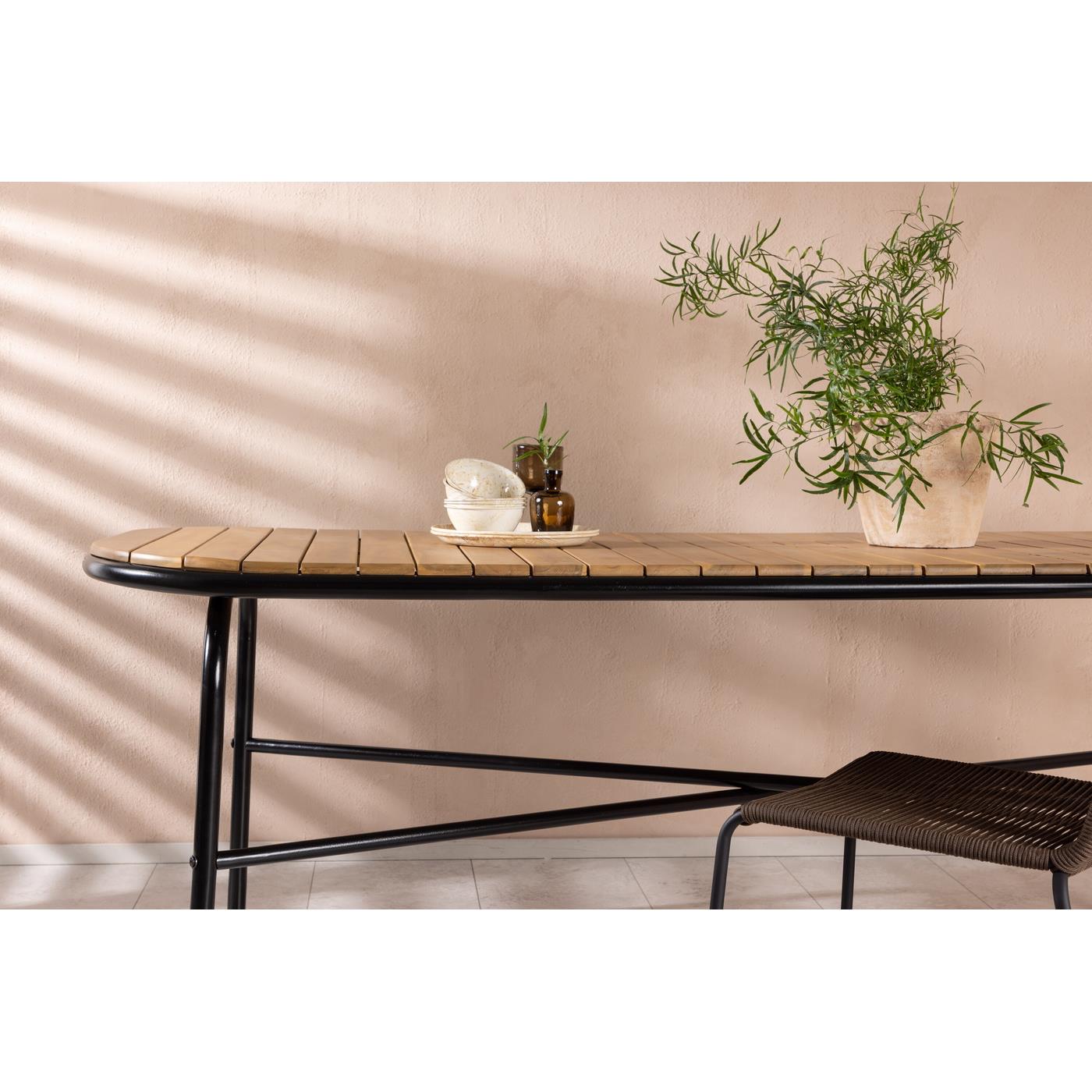 Fjôrd - Tuintafel Zwart 200cm - Acaciahout - Holmbeck