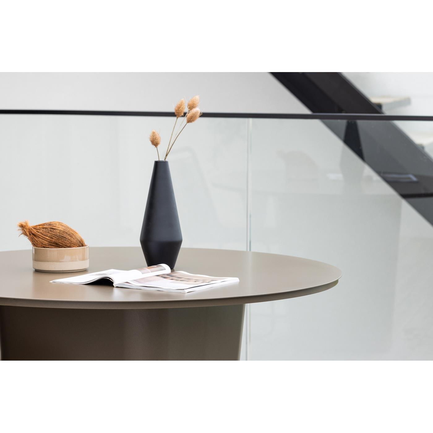 Fjôrd - Tuintafel Bruin Ø120cm - Aluminium - Santa