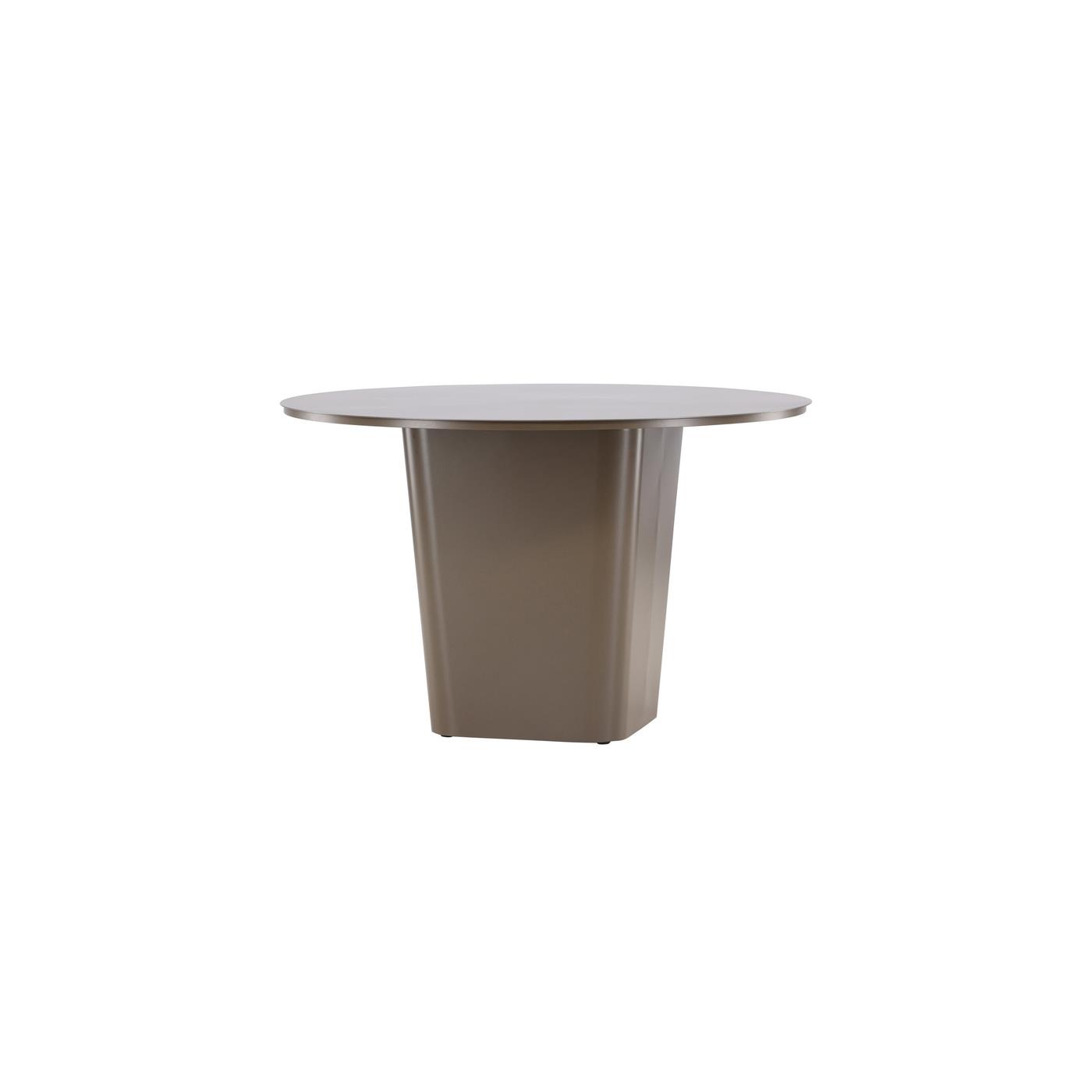 Fjôrd - Tuintafel Bruin Ø120cm - Aluminium - Santa