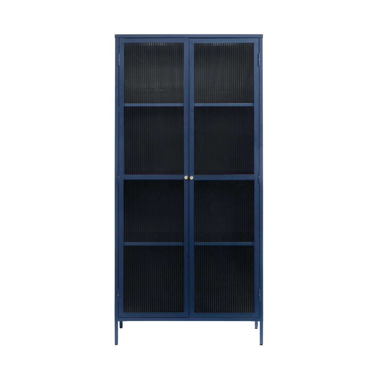 Rebellenclub Omeo Vitrinekast - 190 x 90 cm - Blauw
