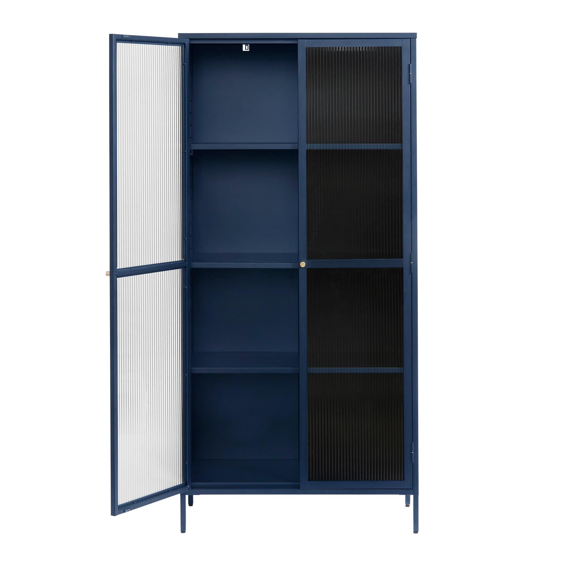 Rebellenclub Omeo Vitrinekast - 190 x 90 cm - Blauw