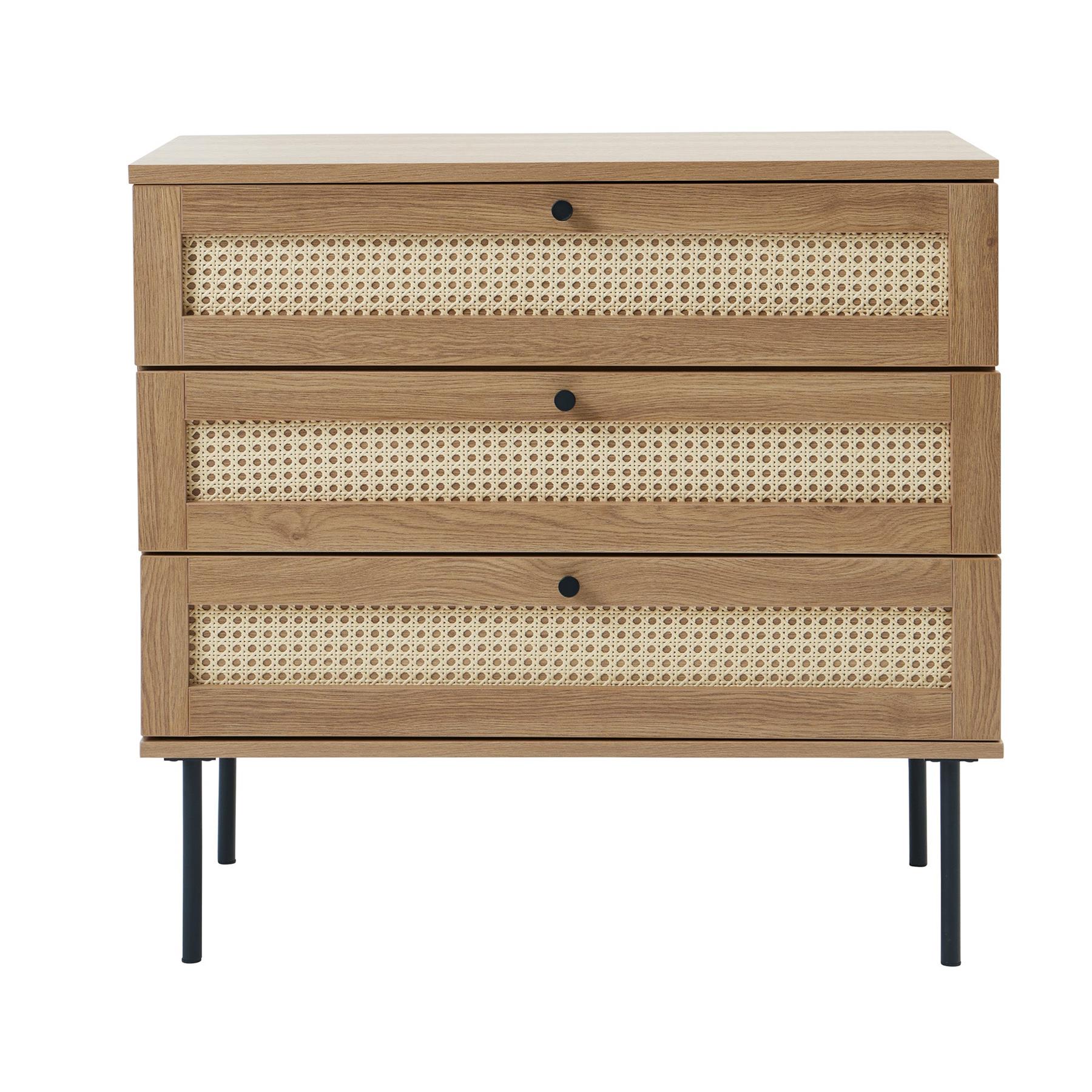 Rebellenclub Berley Dressoir met Lades - Eiken met Rattan