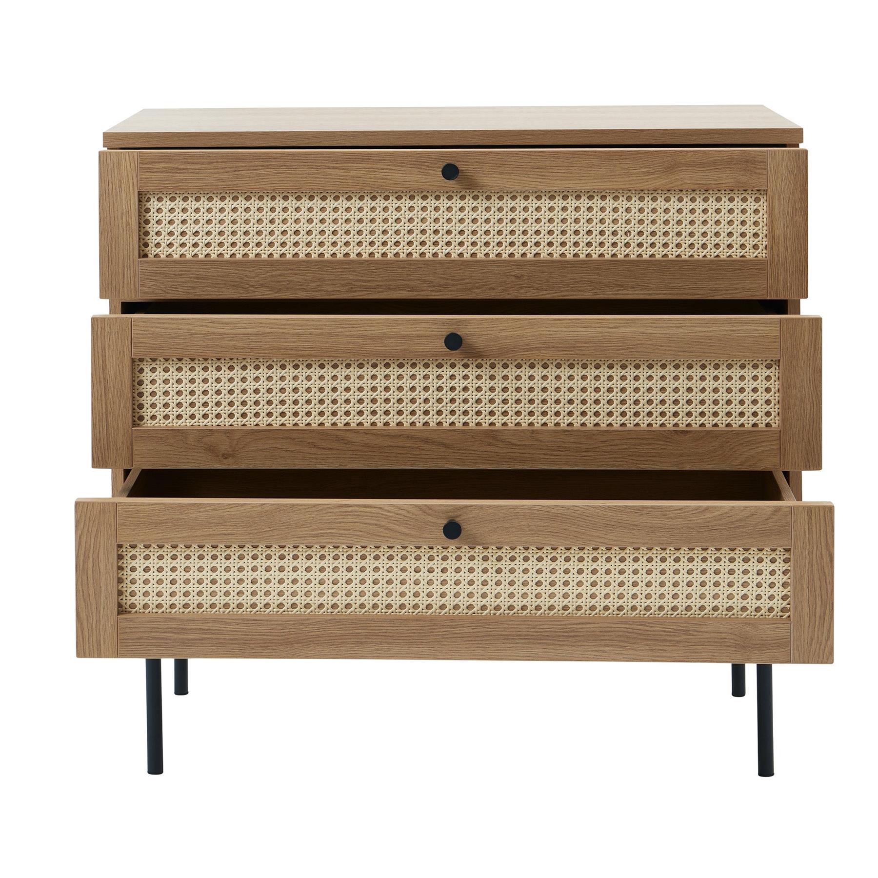 Rebellenclub Berley Dressoir met Lades - Eiken met Rattan