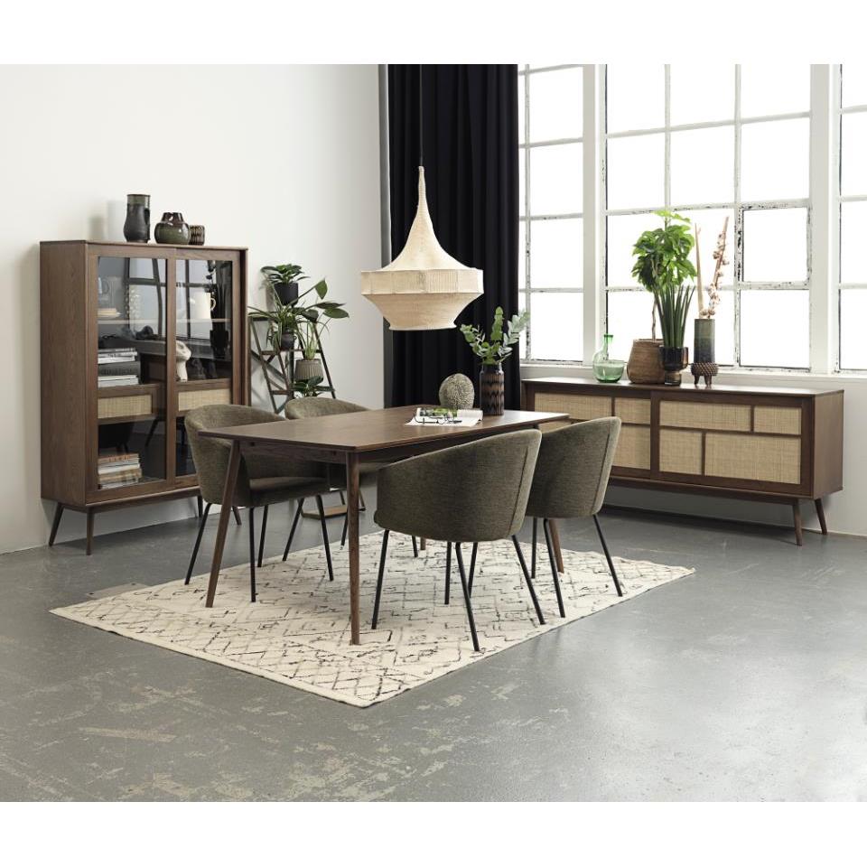 Rebellenclub Yass Dressoir - Smoked Eiken met Rattan