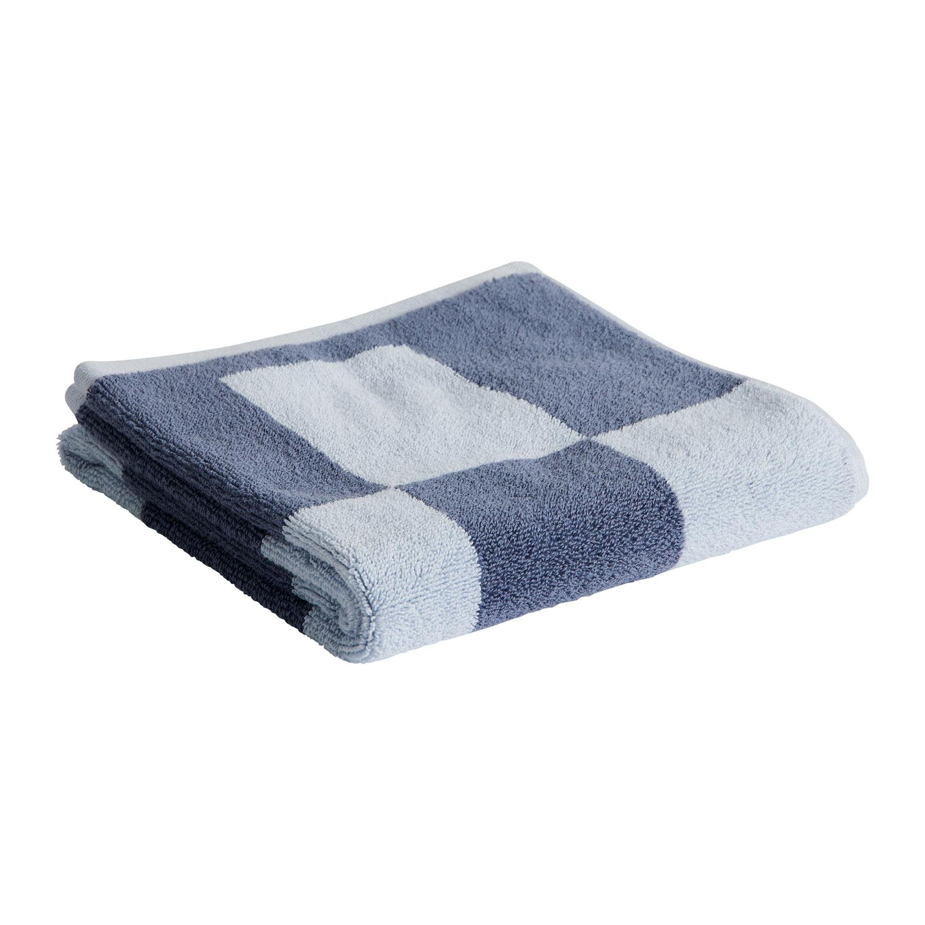 HAY Check Gastendoek - Staal Blauw 