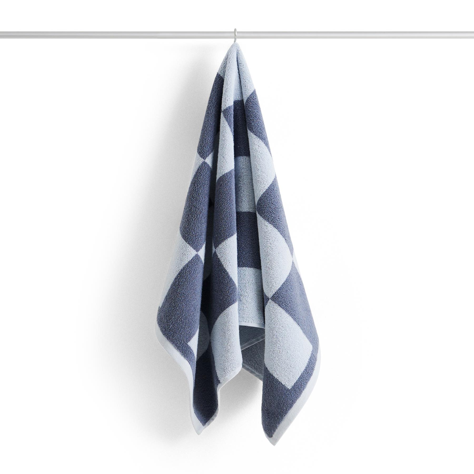 HAY Check Gastendoek - Staal Blauw 