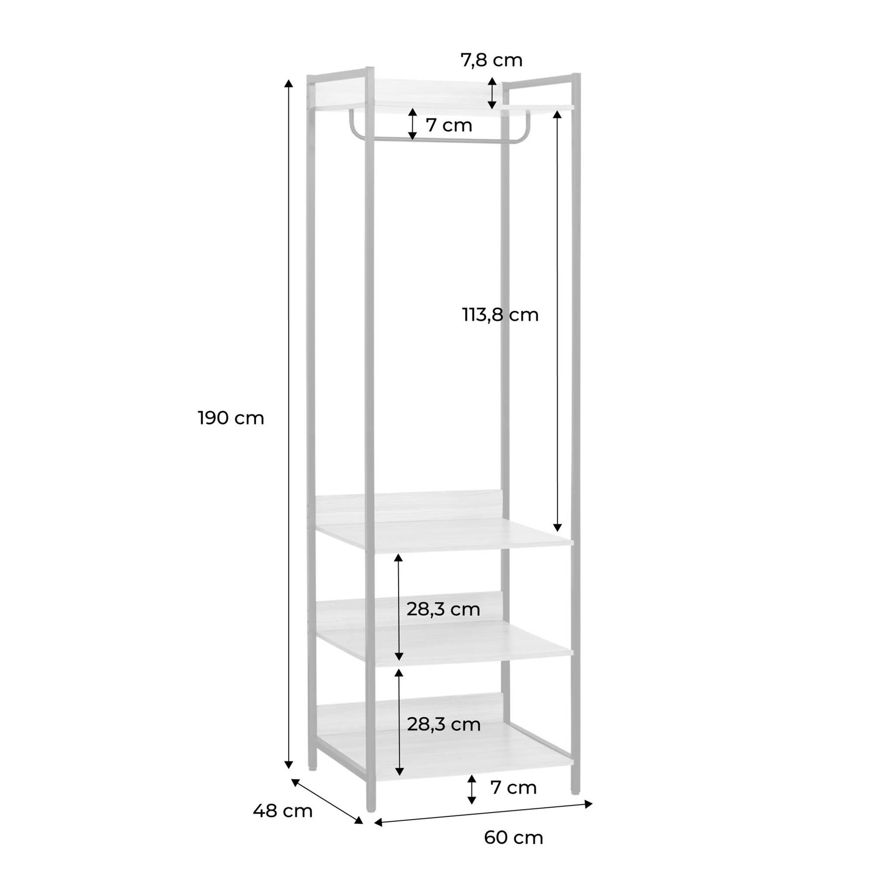 sweeek - Kledingkast met 1 hangdeel en 3 legplanken