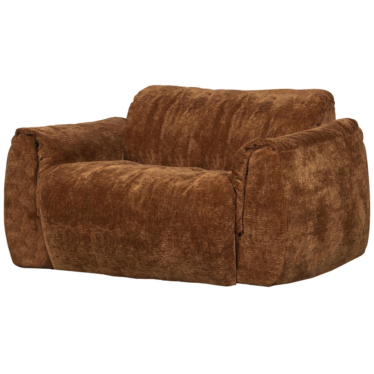 WOOOD Baggy Loveseat - 3D Chenille - Middenbruin - 81x138x101