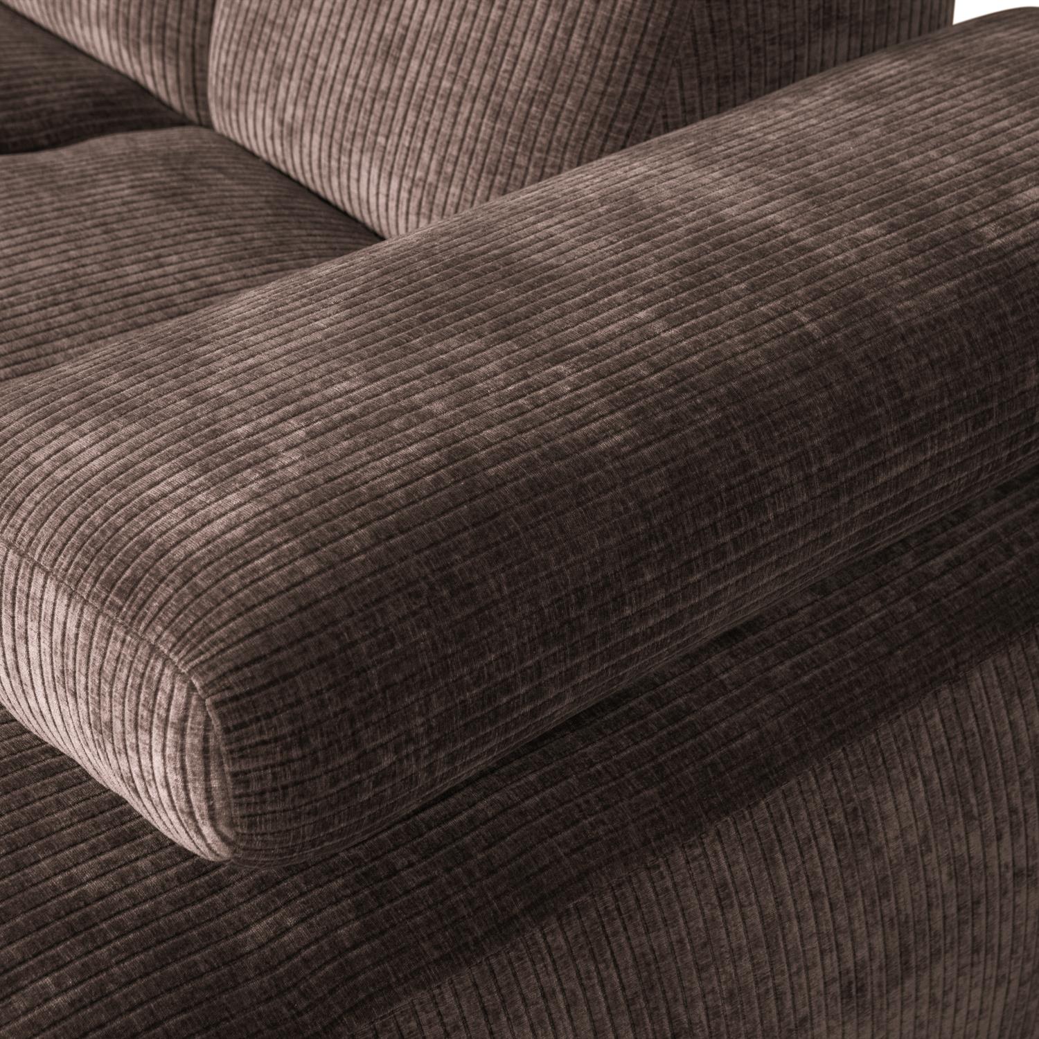 WOOOD Mojo Chaise Longue Bank Rechts - Ribstof - Bruin