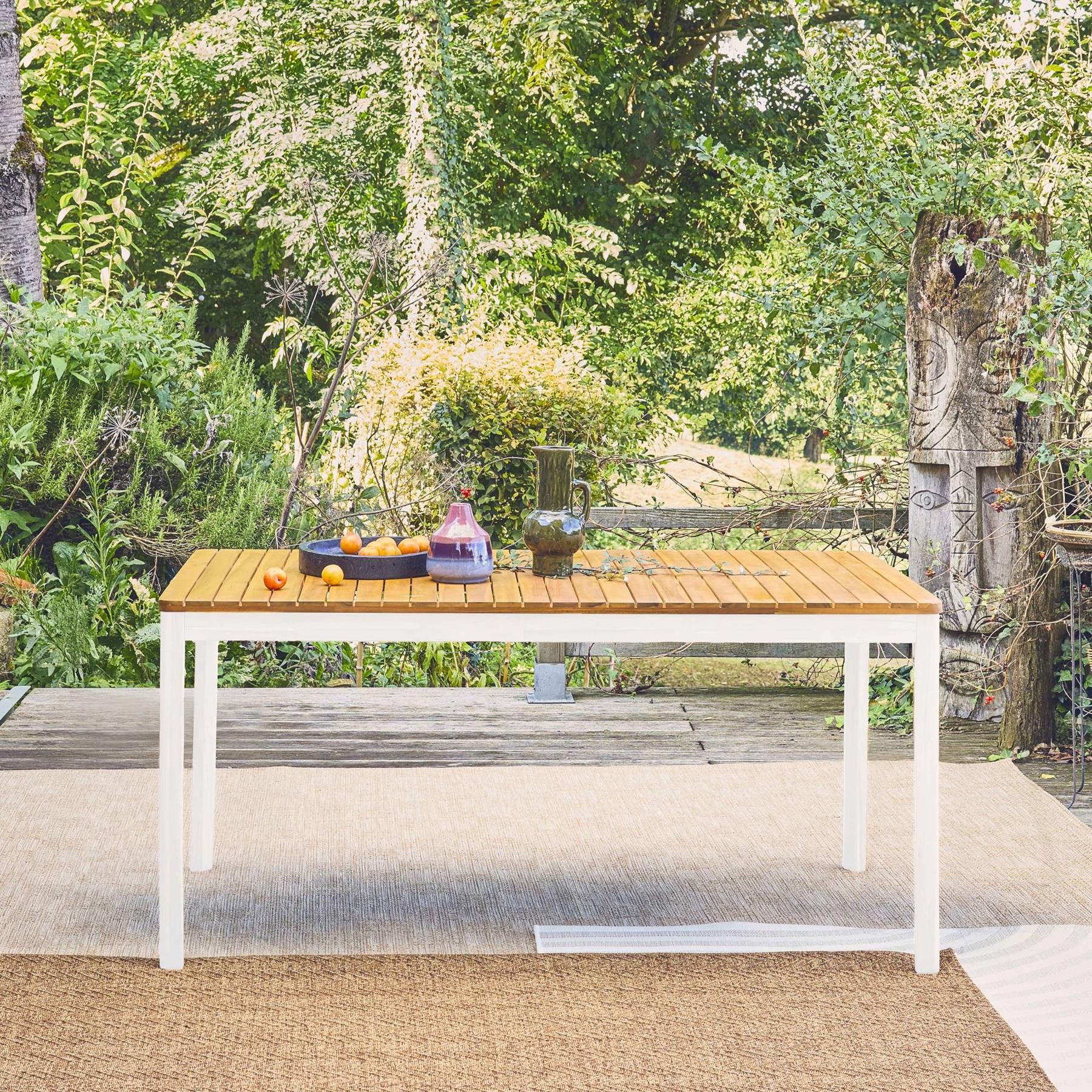 sweeek - Acacia tuintafel met afgeronde hoeken, 8 personen