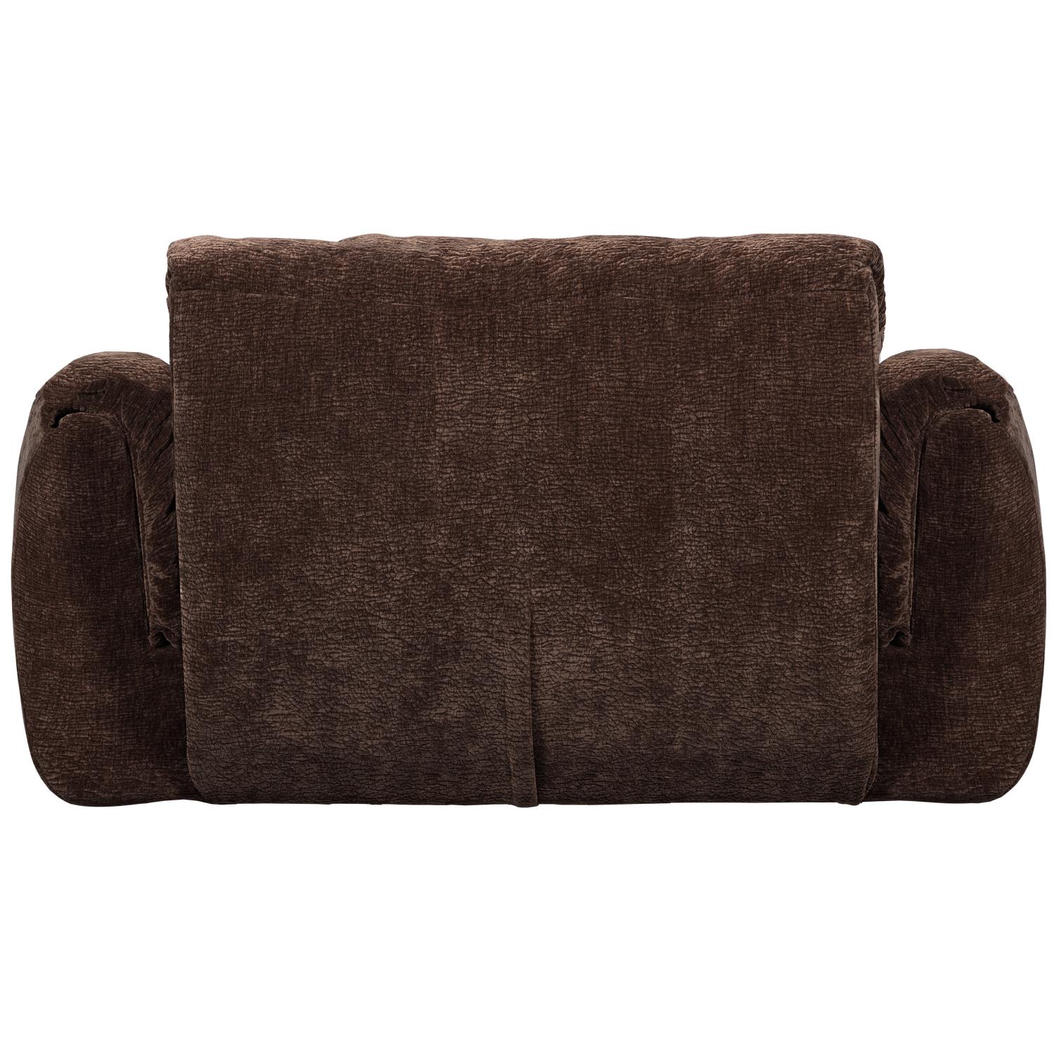 WOOOD Baggy Loveseat - 3D Chenille - Donkerbruin - 81x138x101