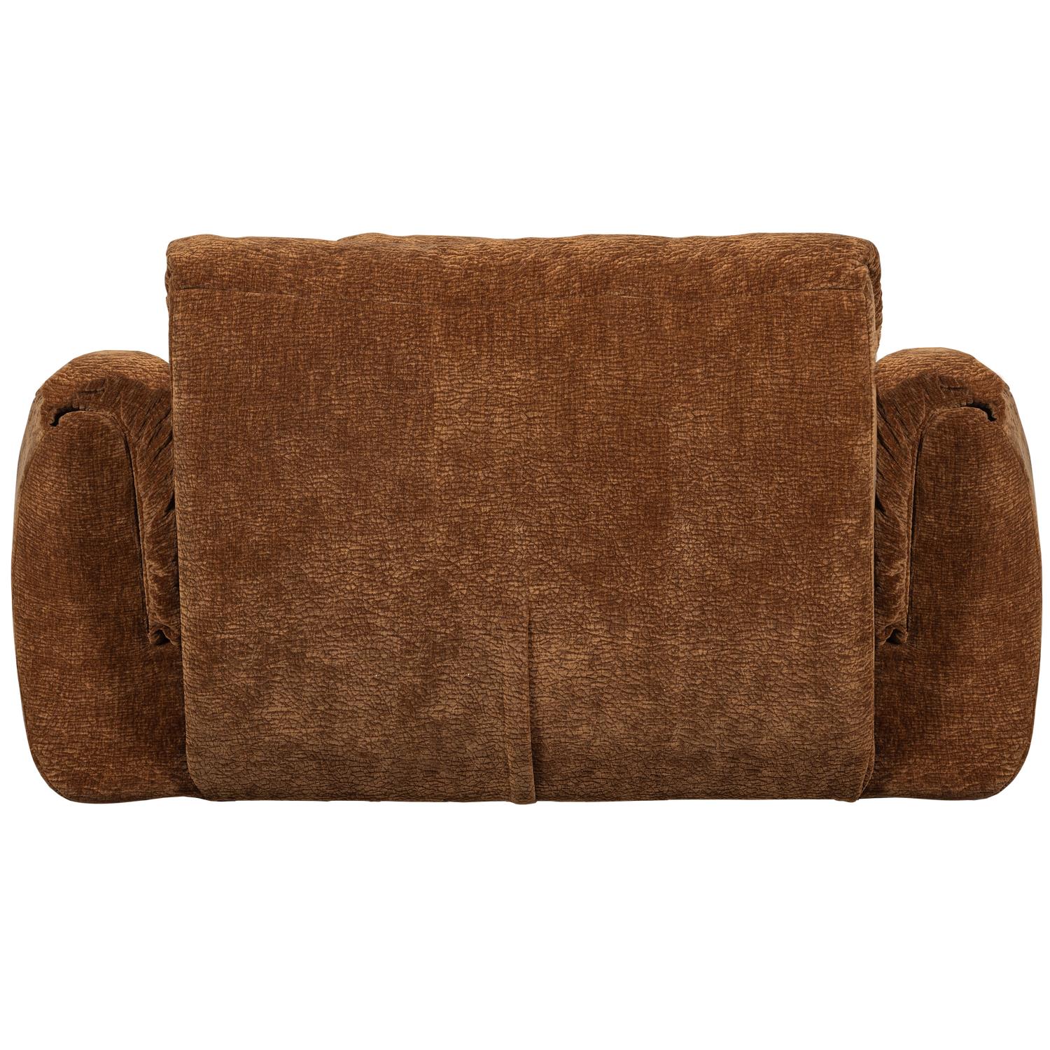 WOOOD Baggy Loveseat - 3D Chenille - Middenbruin - 81x138x101