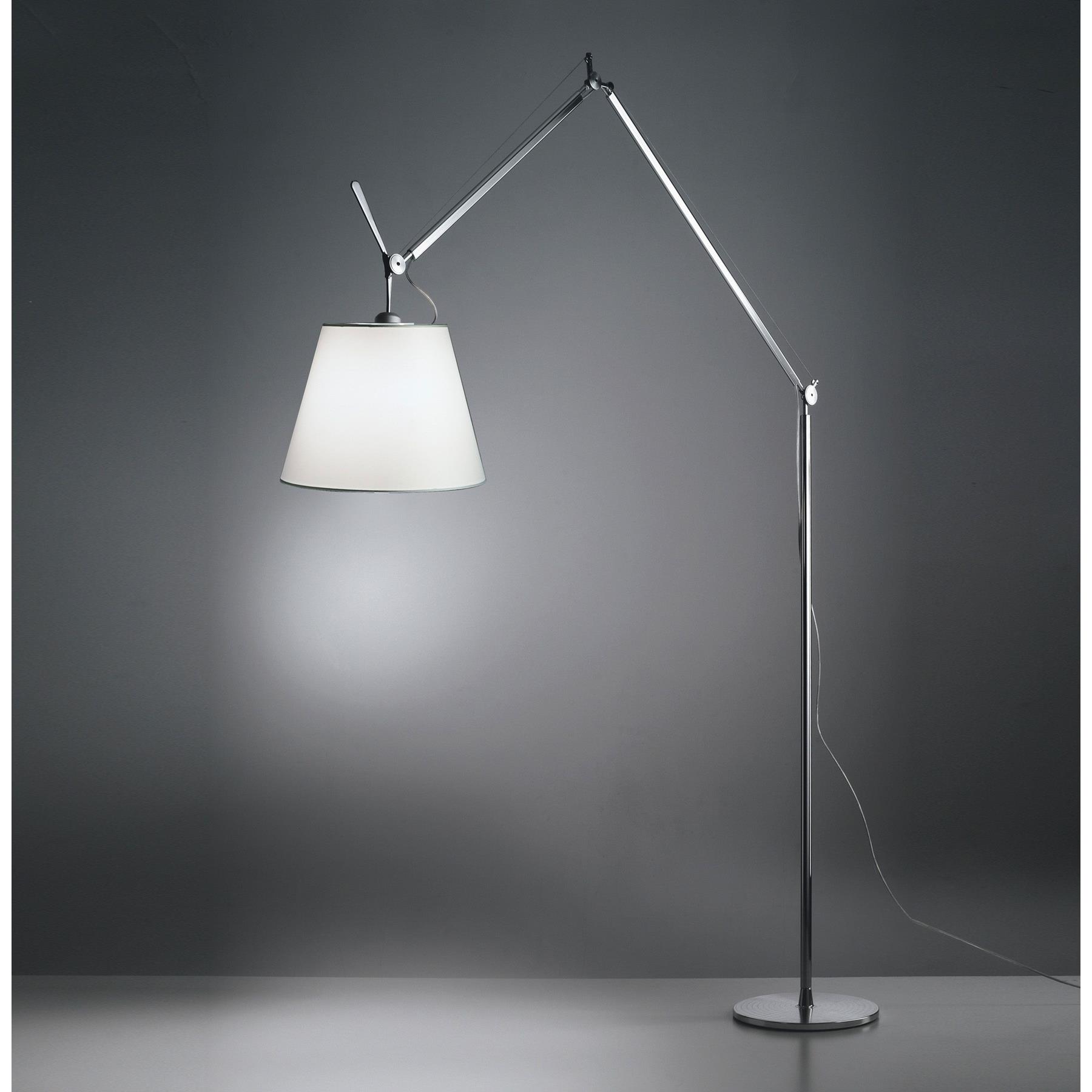 Artemide Tolomeo Mega Terra booglamp LED 3000K snoerdimmer alu