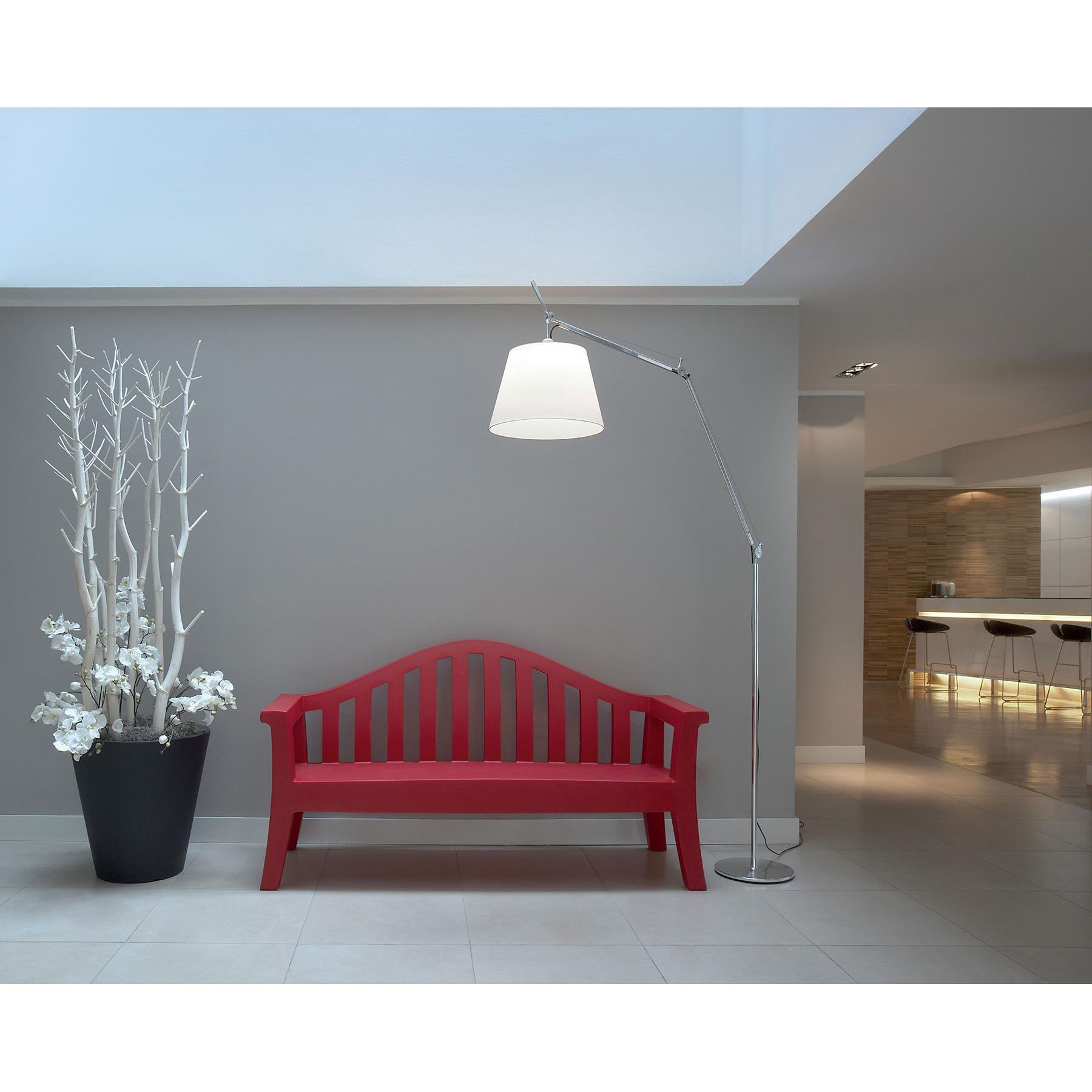 Artemide Tolomeo Mega Terra booglamp LED 3000K snoerdimmer alu
