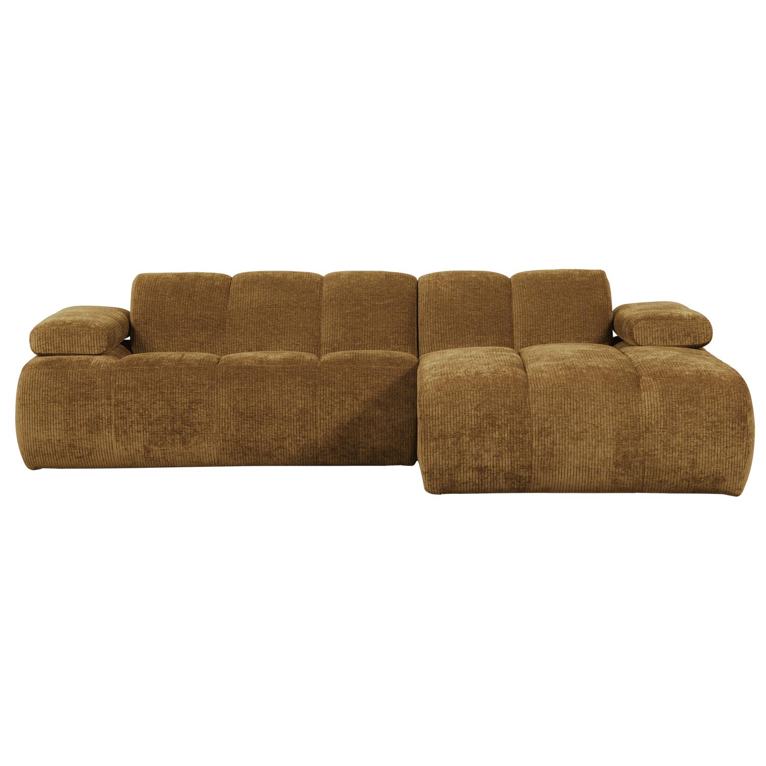 WOOOD Mojo Chaise Longue Bank Rechts - Ribstof - Honing Geel