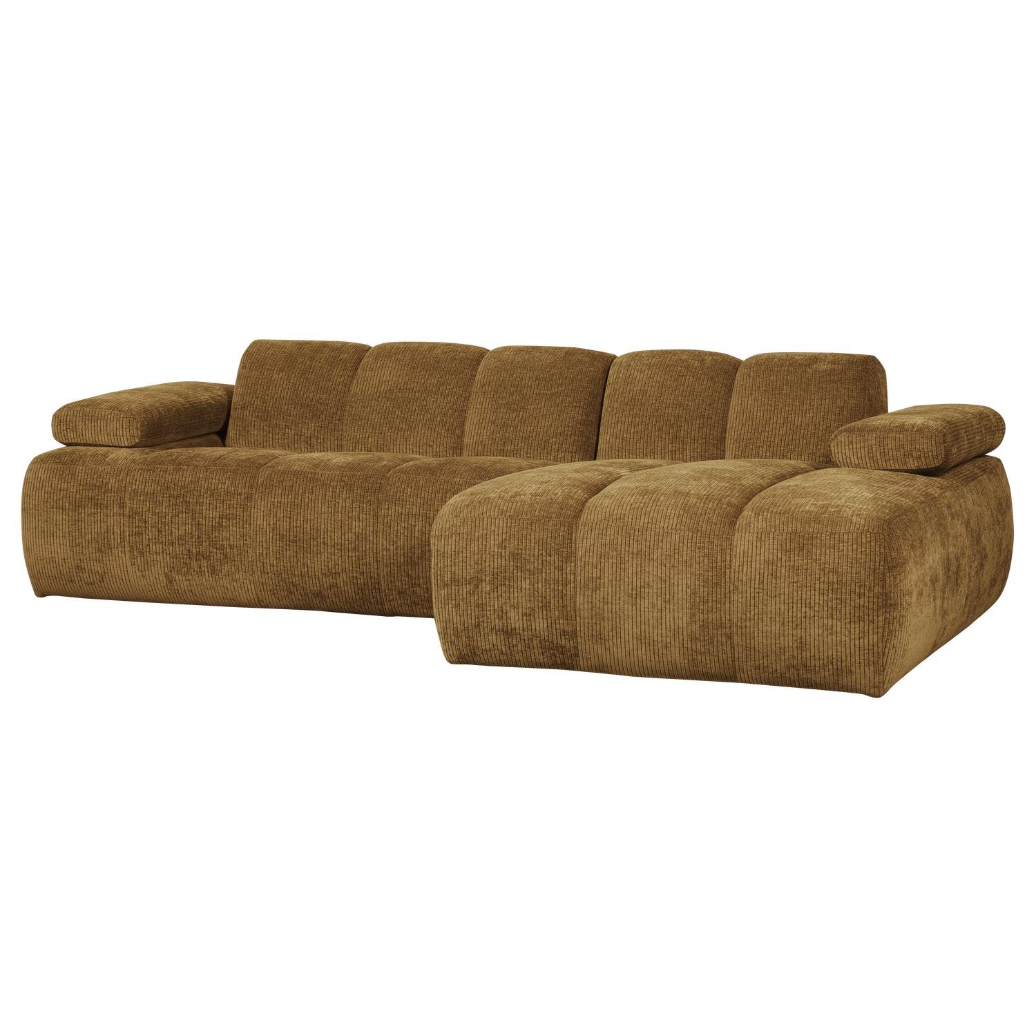 WOOOD Mojo Chaise Longue Bank Rechts - Ribstof - Honing Geel
