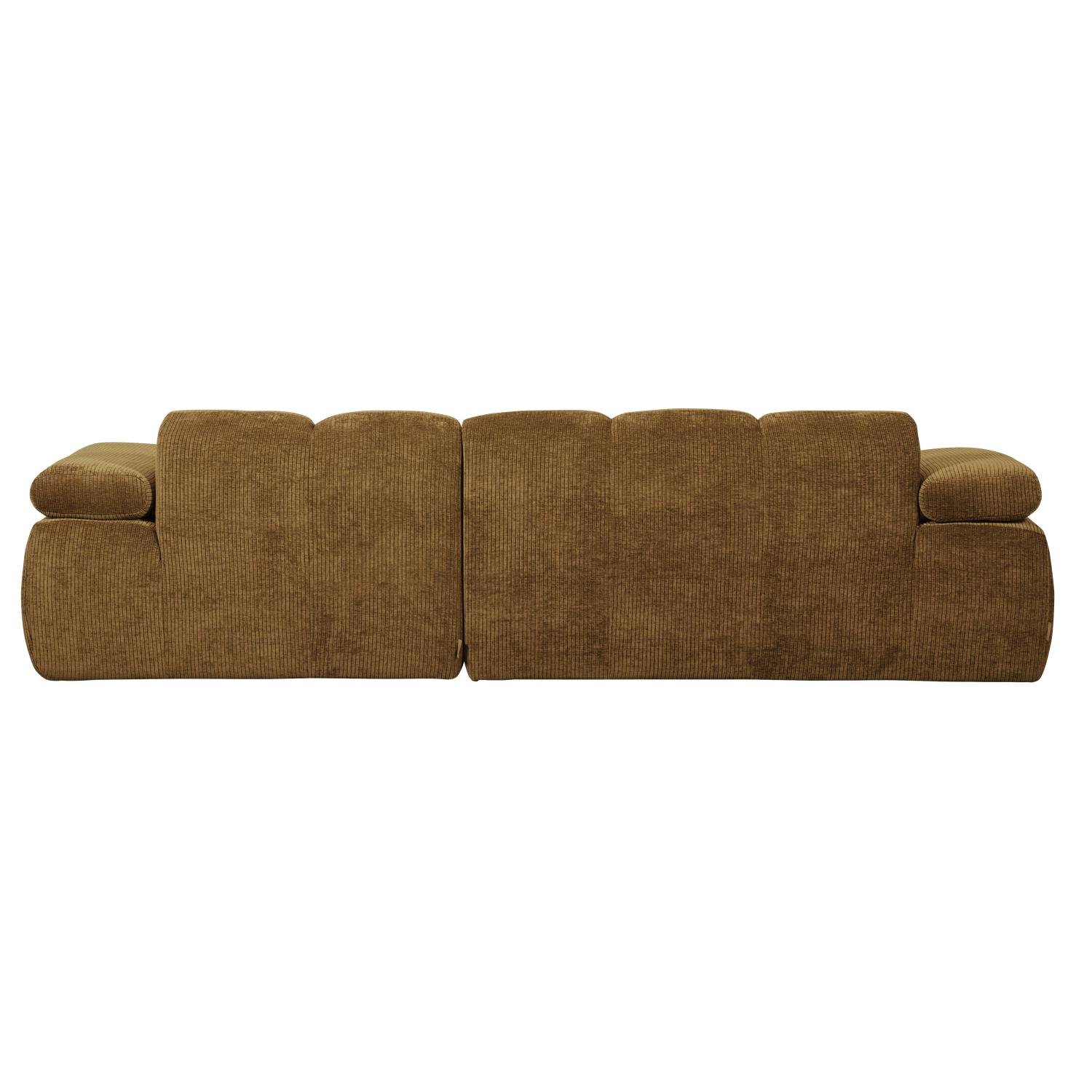 WOOOD Mojo Chaise Longue Bank Rechts - Ribstof - Honing Geel
