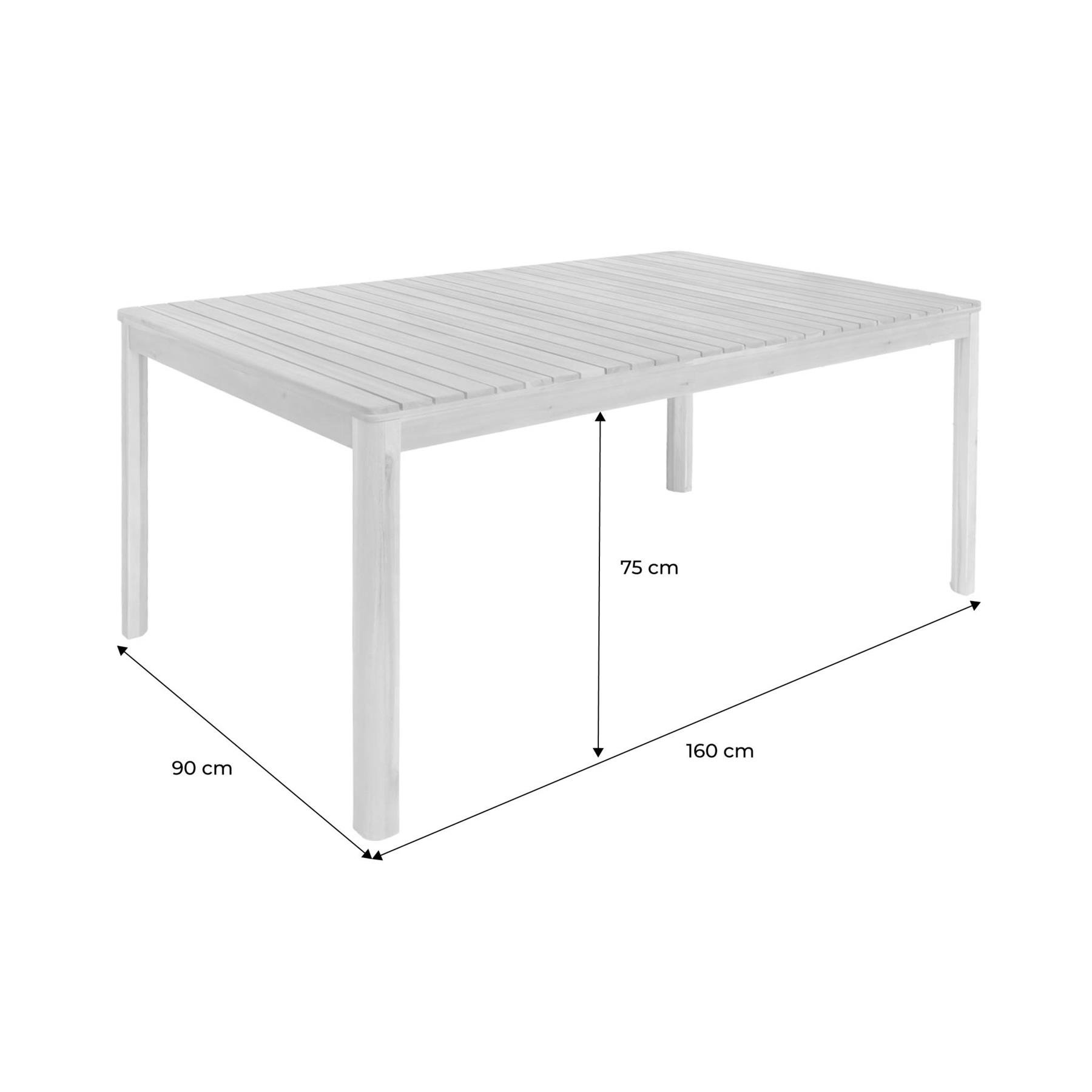 sweeek - Acacia tuintafel met afgeronde hoeken, 8 personen