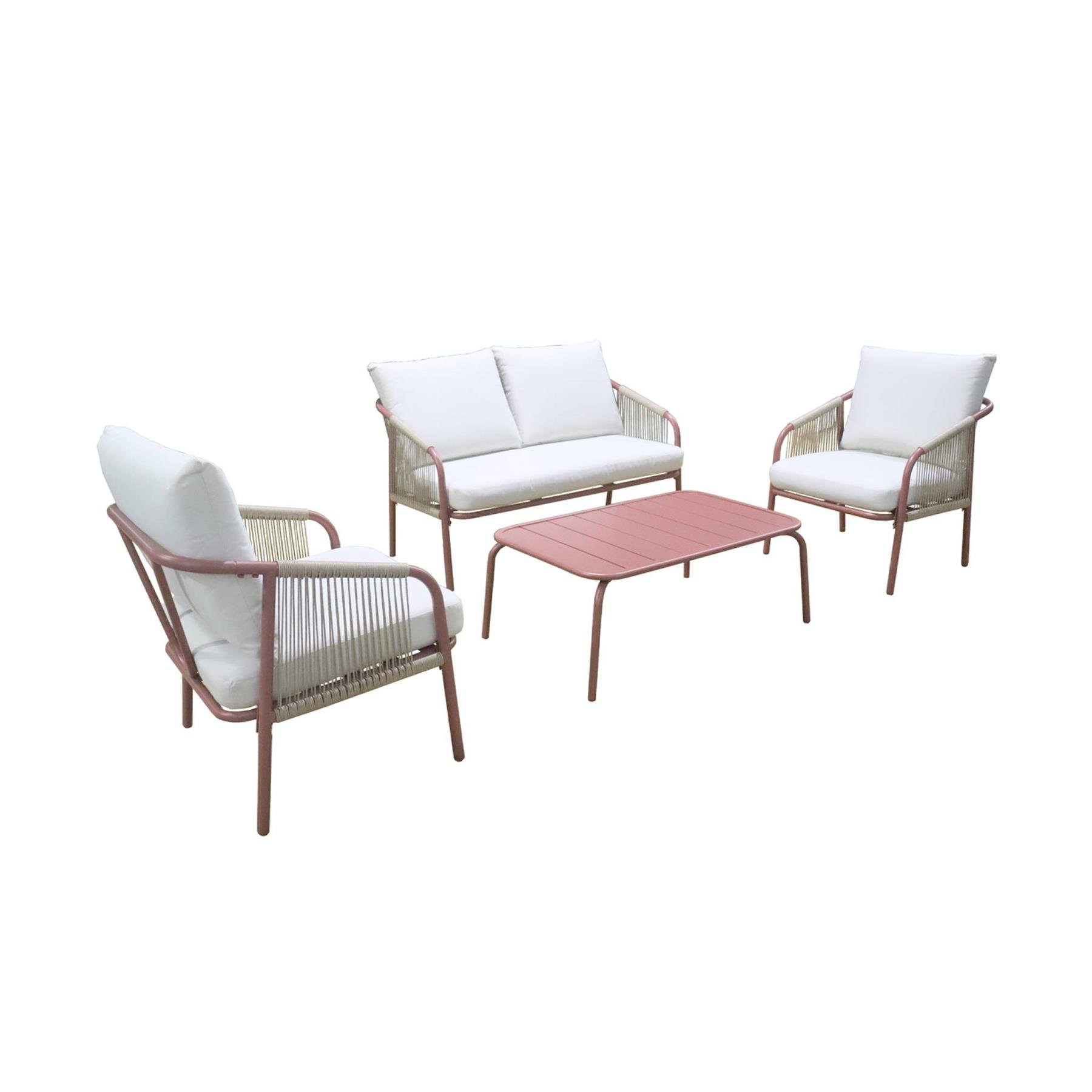 sweeek - Loungeset van staal, 4 personen