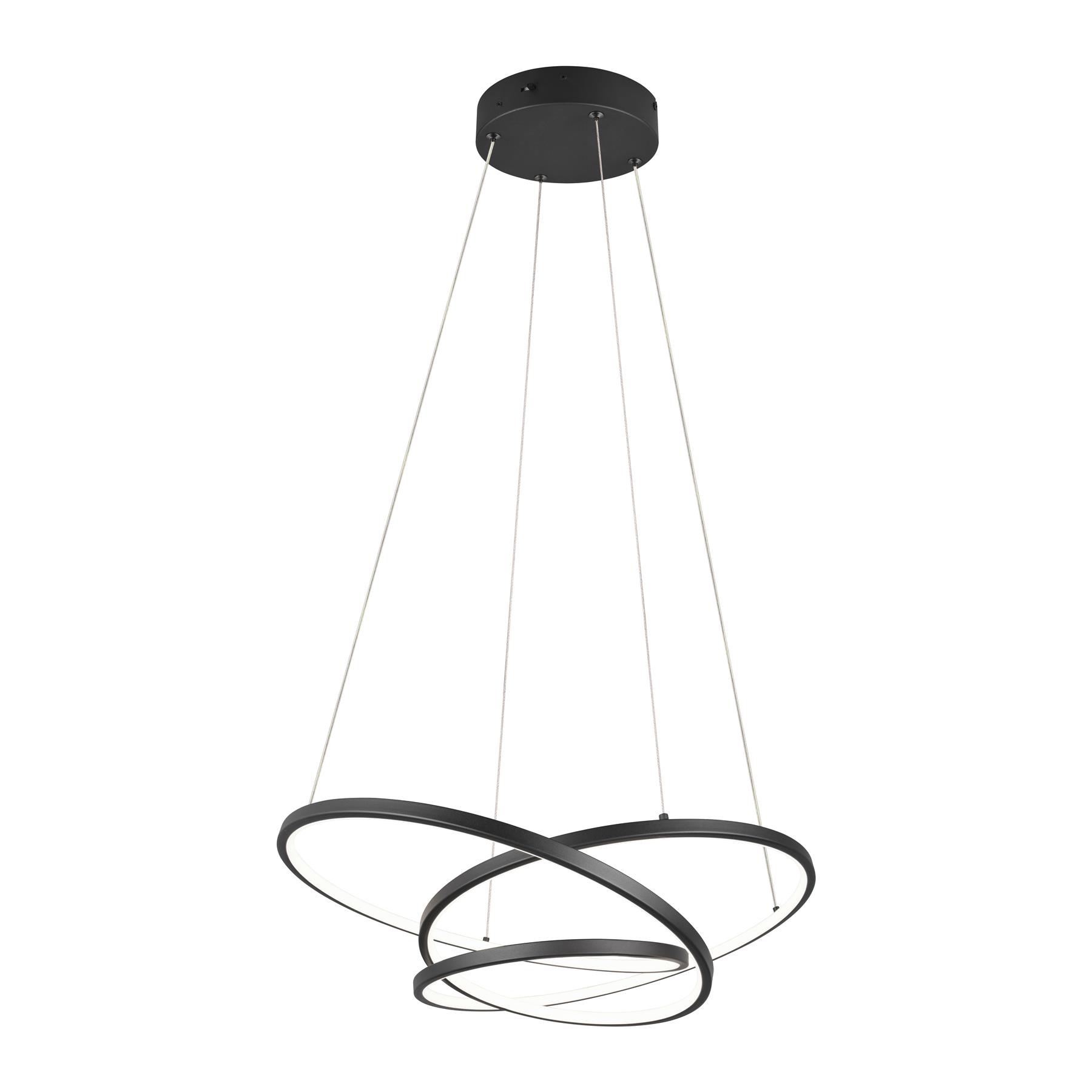 Trio Darvin Hanglamp B 64 x D 49 cm - Zwart Mat 
