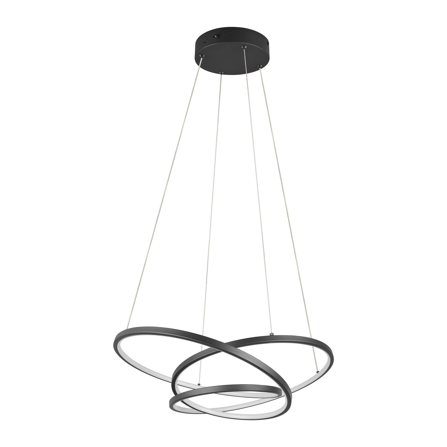 Trio Darvin Hanglamp B 64 x D 49 cm - Zwart Mat 