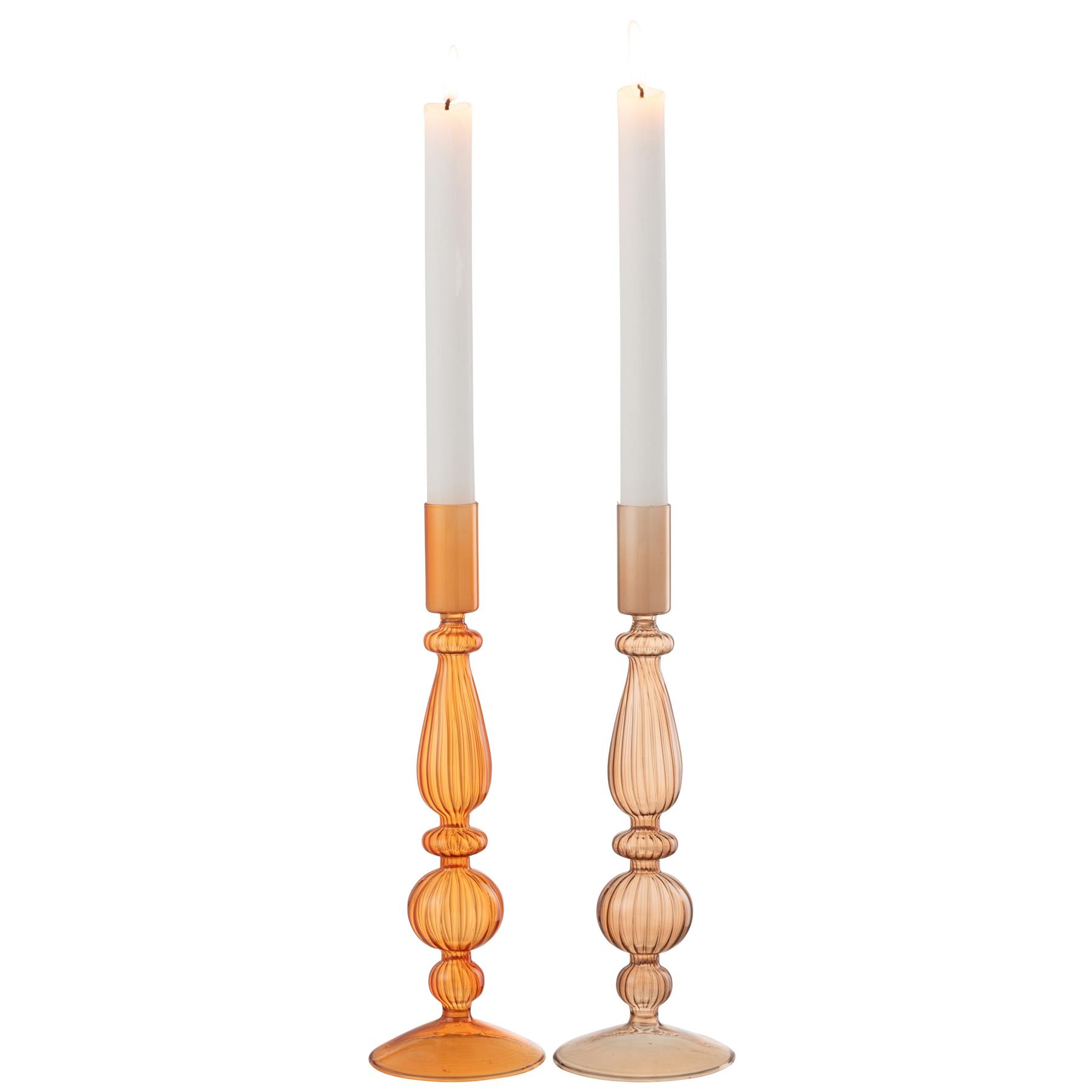 J-Line Kaarshouder Bollen Glas Oranje Mix Assortiment Van 2