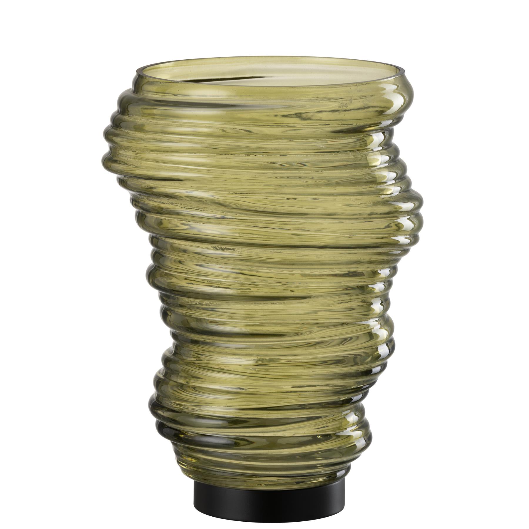 J-Line vaas Tornado - glas - groen - large