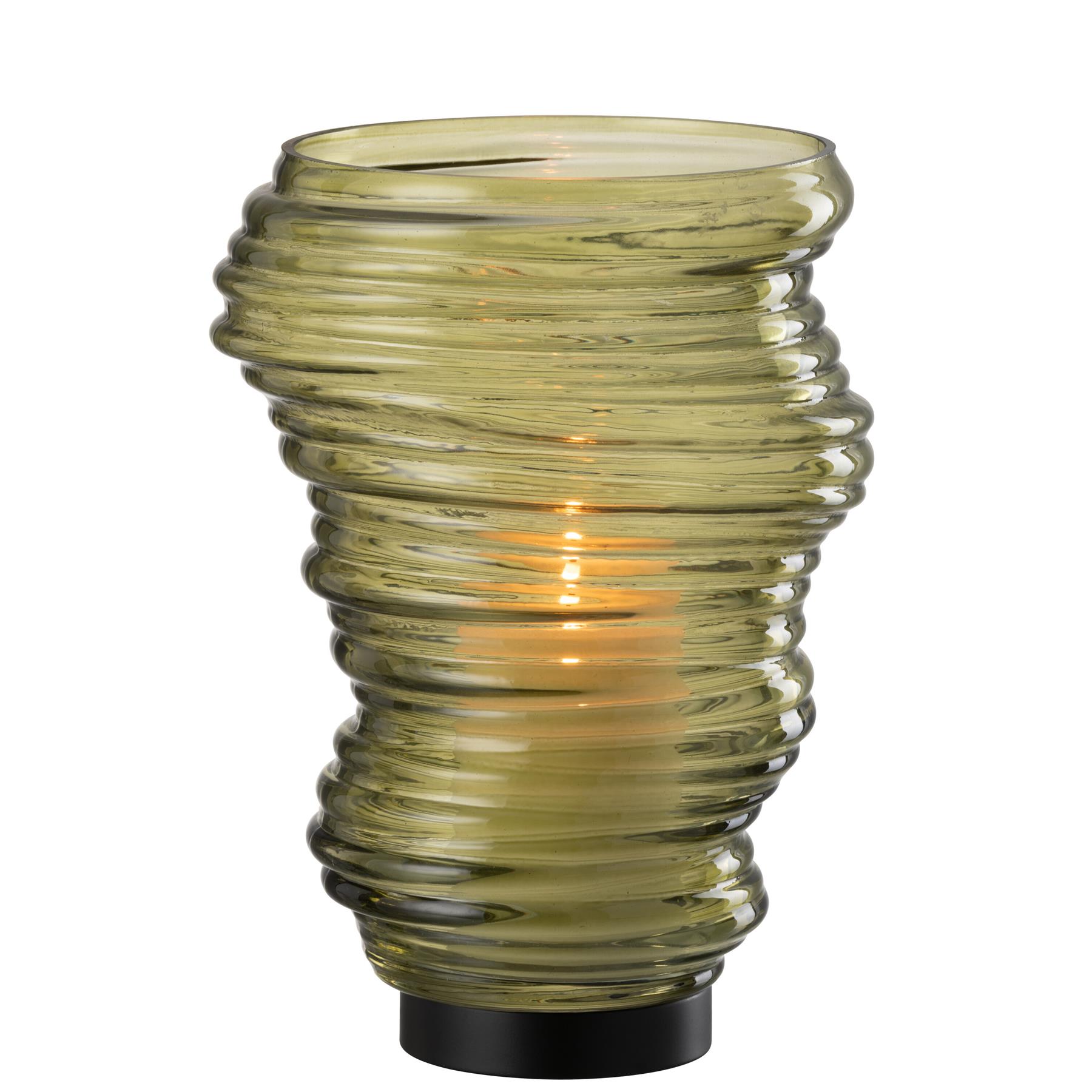J-Line vaas Tornado - glas - groen - large
