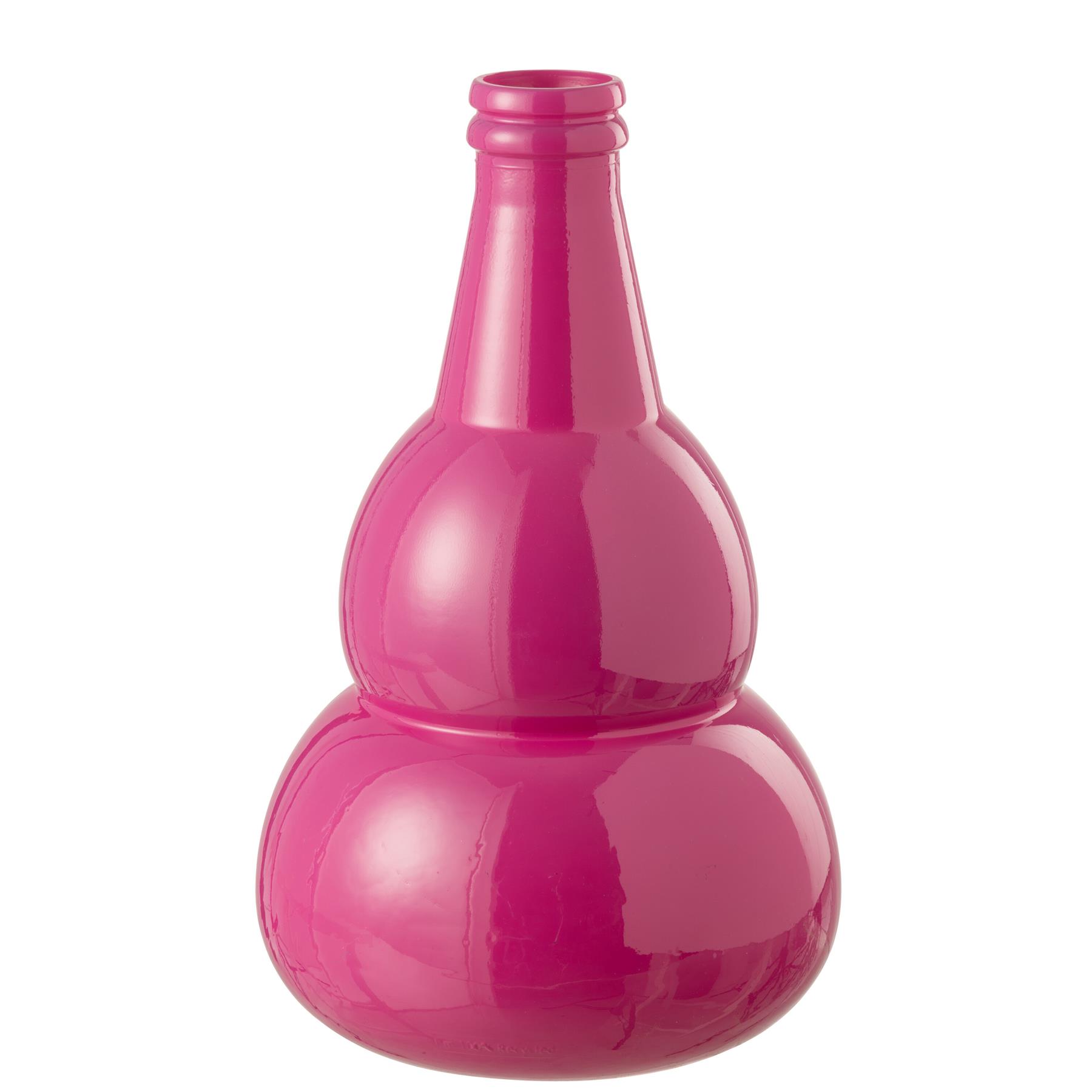 J-Line vaas Cocoon - glas - rose - 45 cm hoog