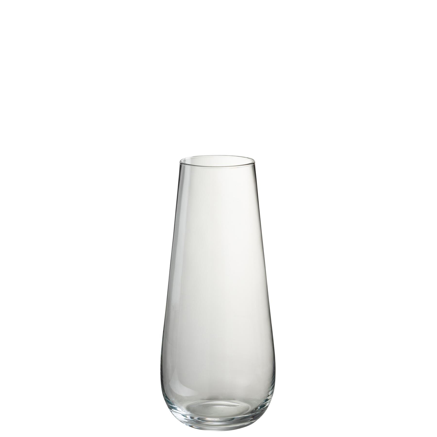 J-Line vaas Lyna - glas - transparant - small - 40 cm hoog