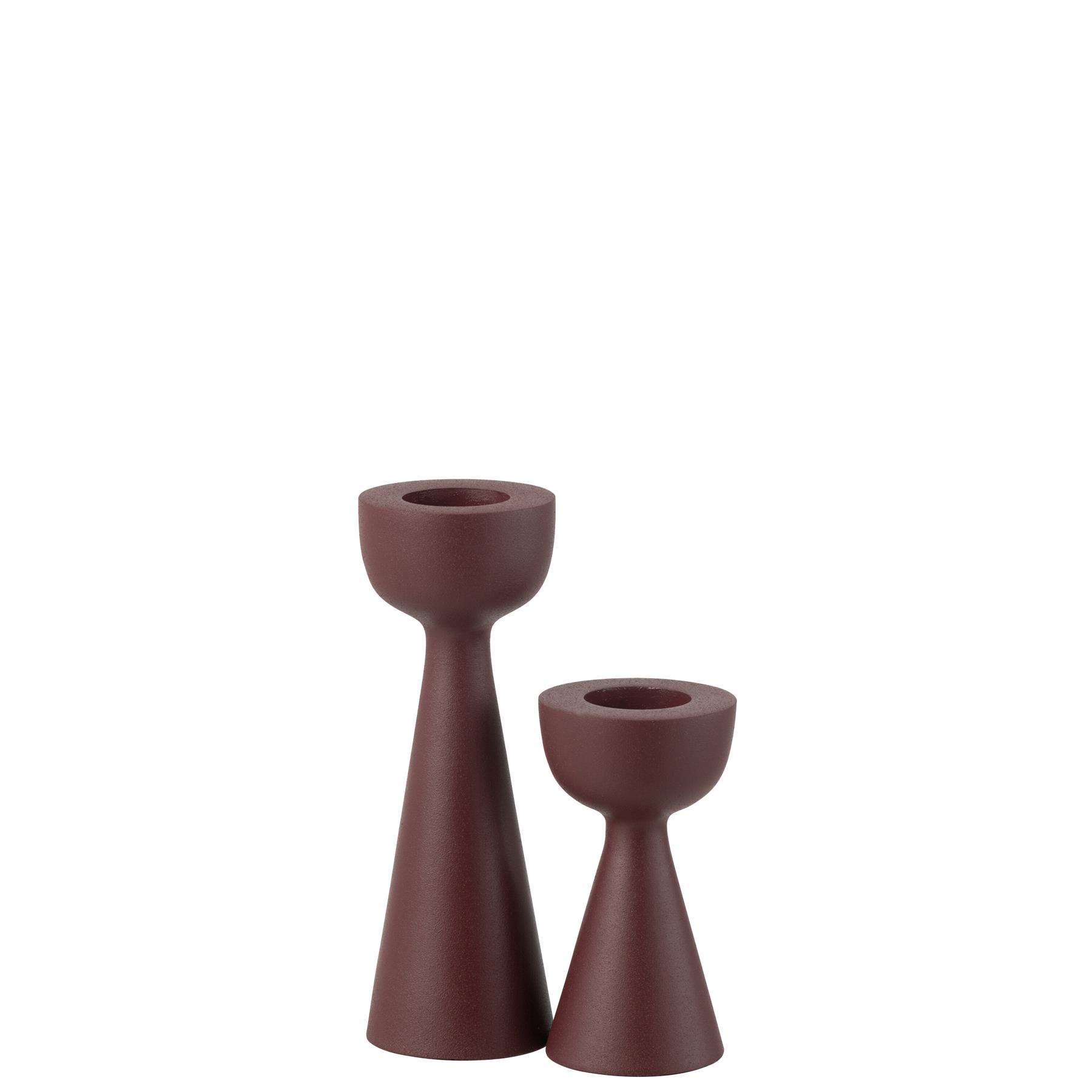 J-Line kaarshouder Cone - aluminium - kastanjebruin - large