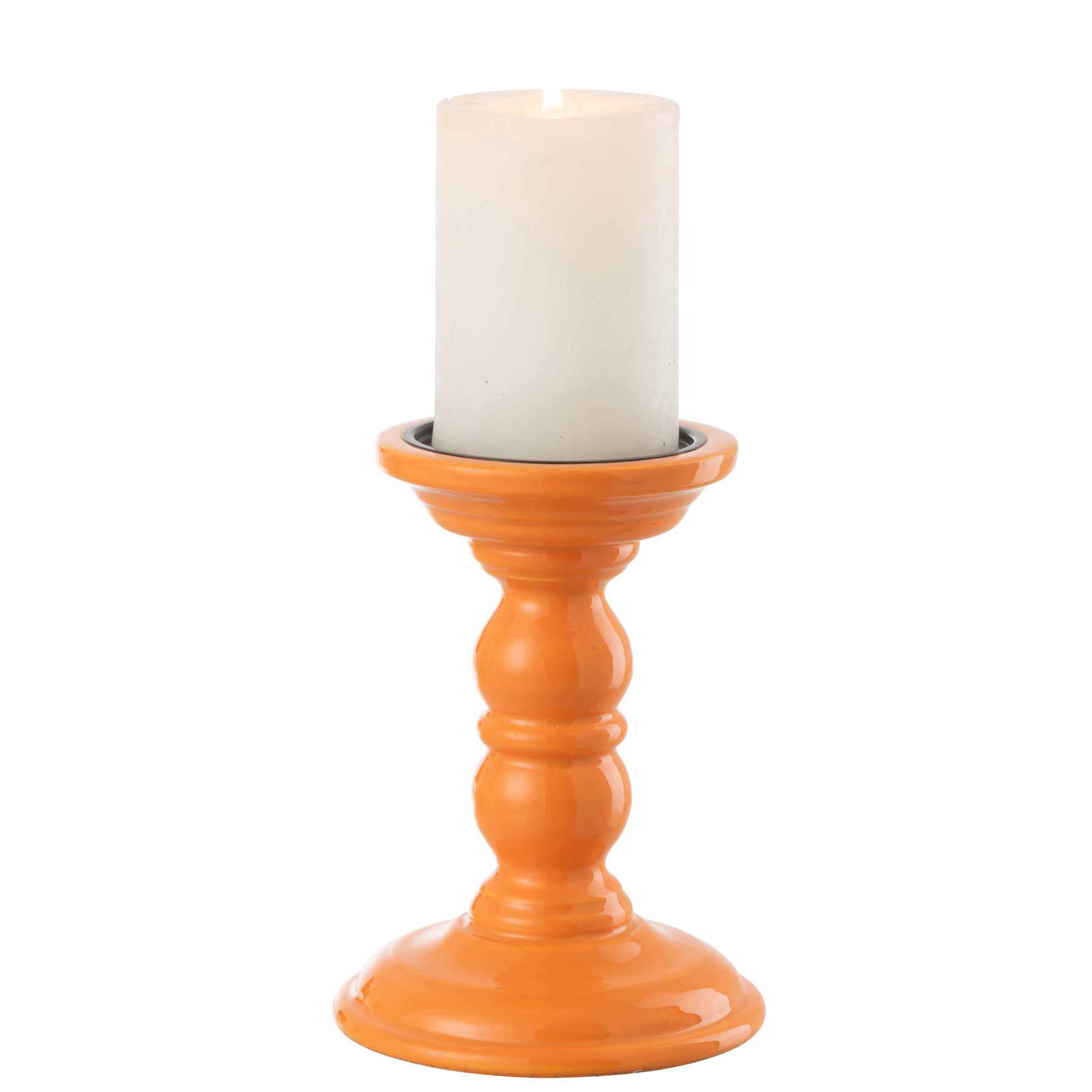 J-Line kandelaar Halter - hout - oranje