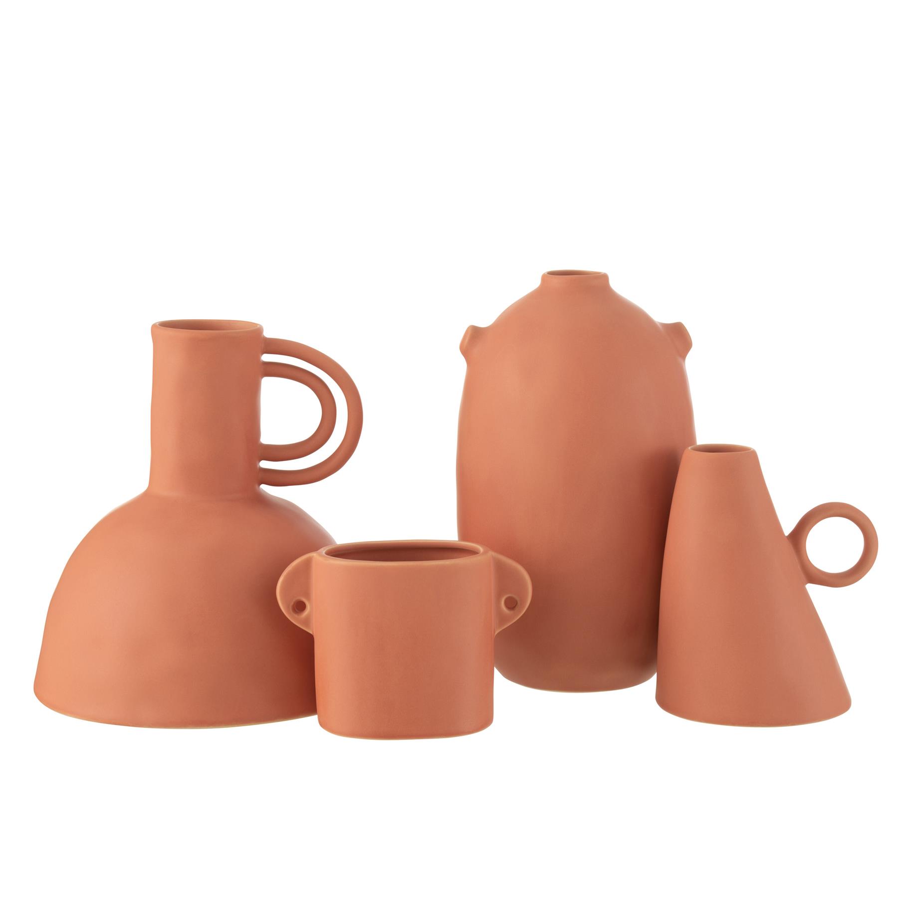 J-Line vaas kruik Renaissance - keramiek - oranje - 25.5 cm hoog