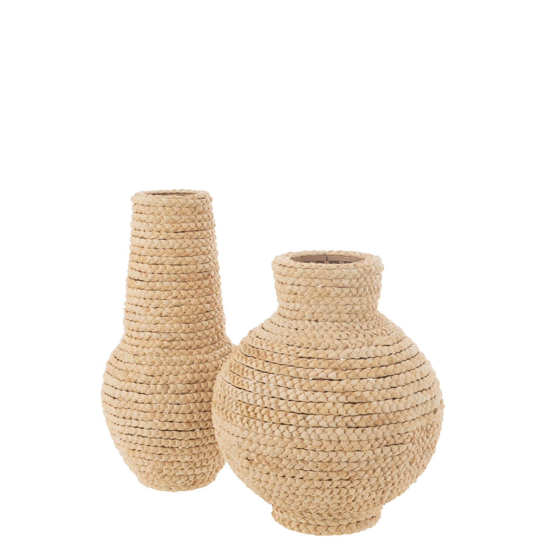 J-Line vaas Cano - jute - naturel - Ø 44 cm