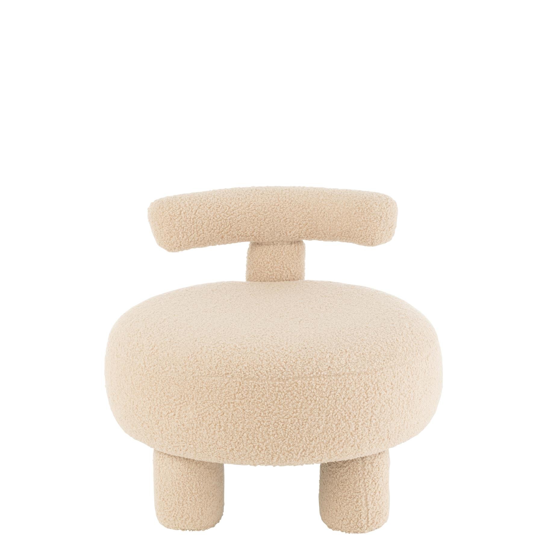 J-Line zetel Teddy Bouclé - velvet - beige