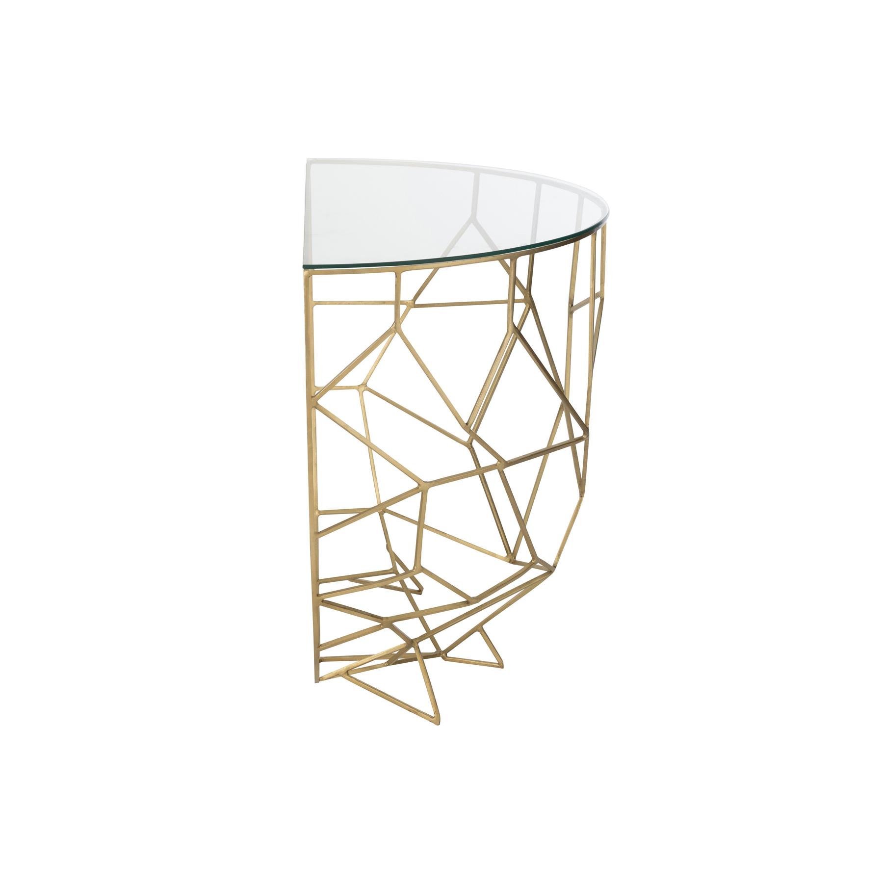 J-Line console Moza - metaal|glas - goud