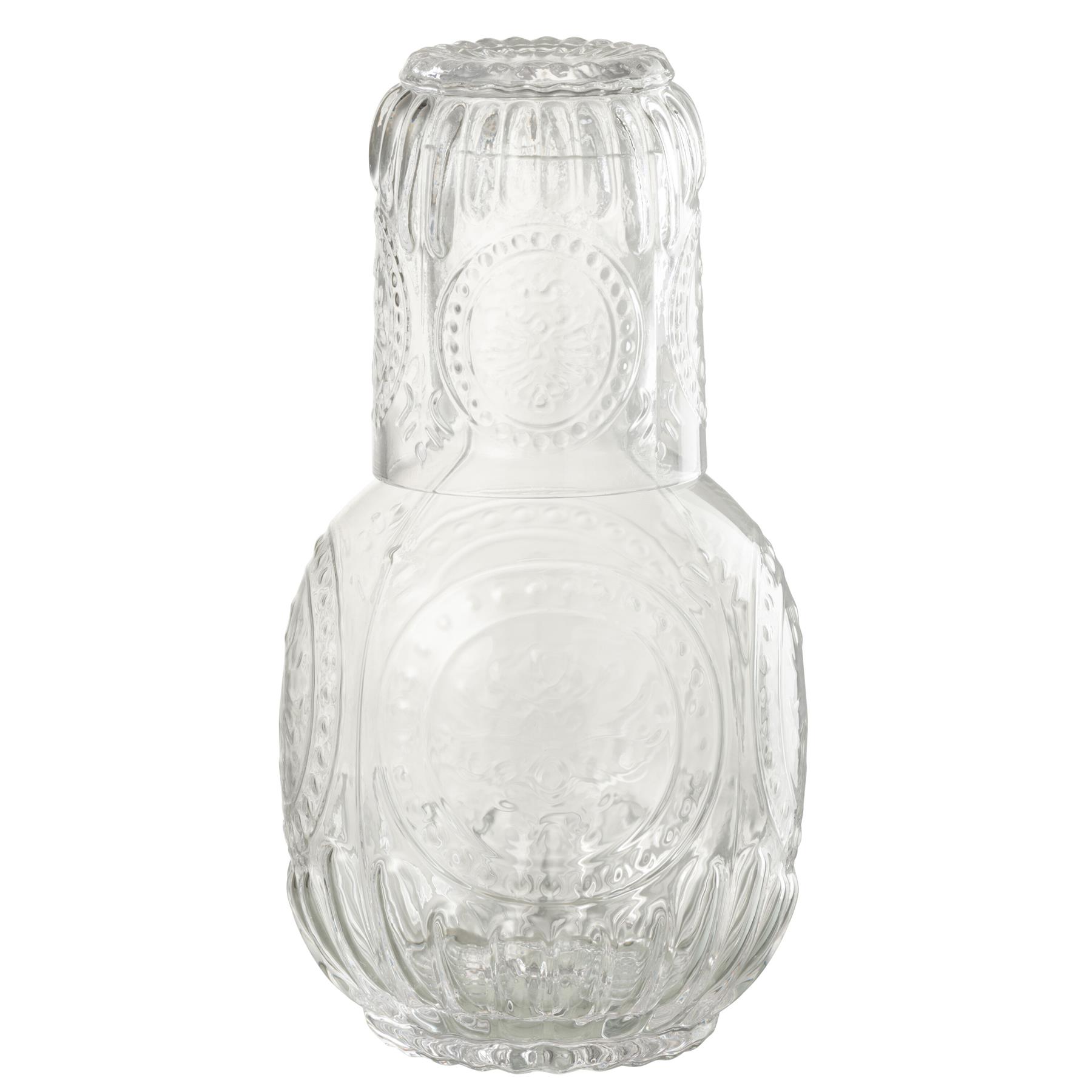 J-Line Karaf+Glas Maya Glas Transparant