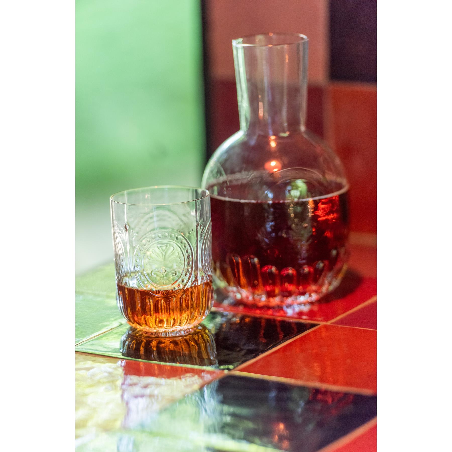 J-Line Karaf+Glas Maya Glas Transparant