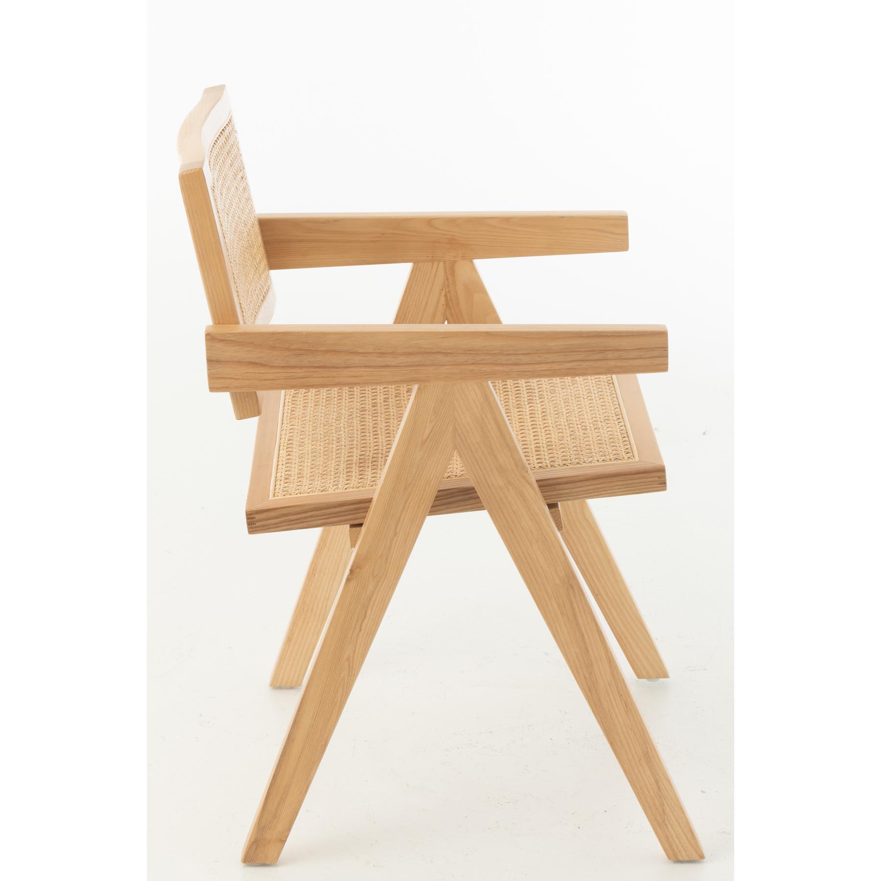 J-Line stoel Rooster - essenhout|rotan - naturel