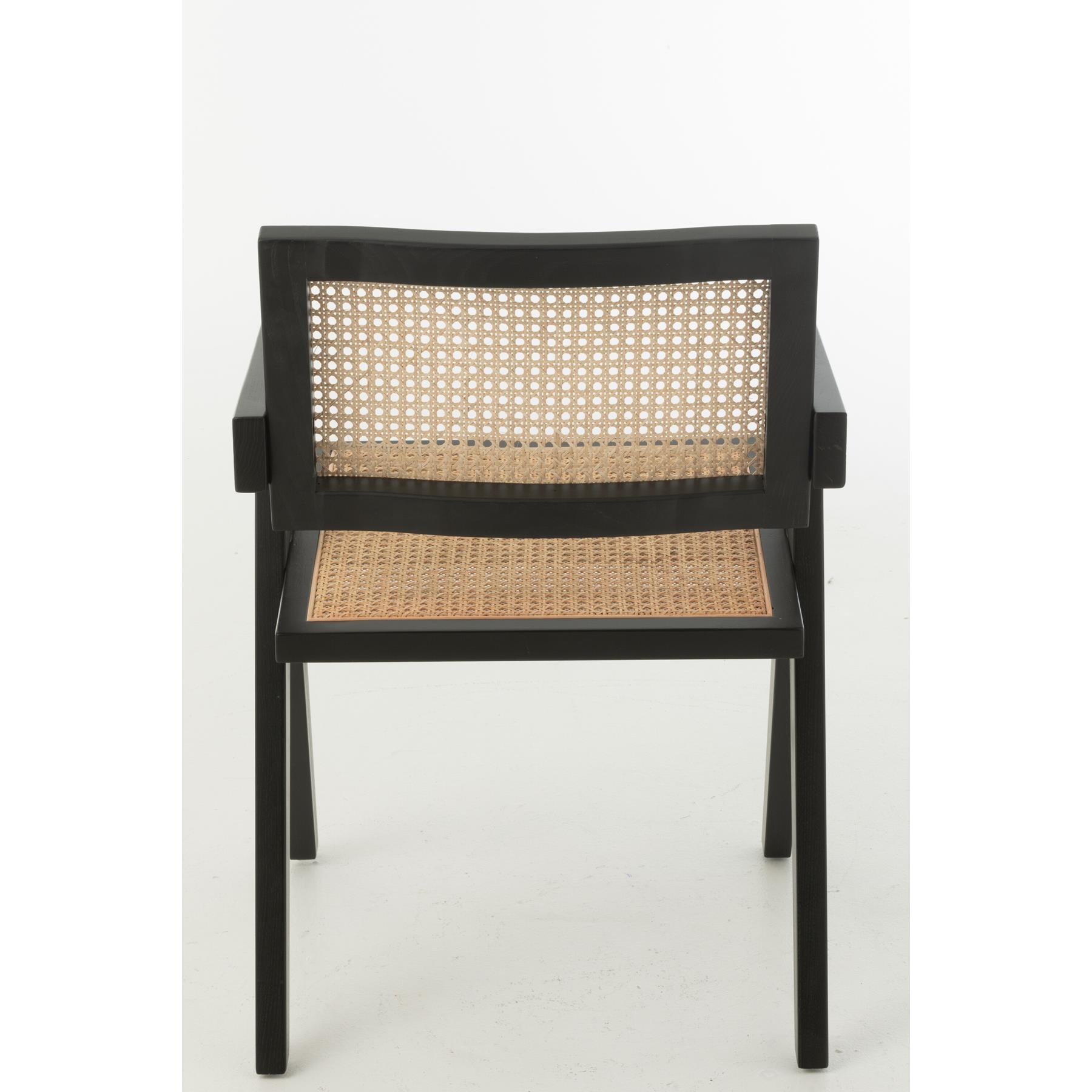 J-Line stoel Rooster - essenhout|rotan - zwart