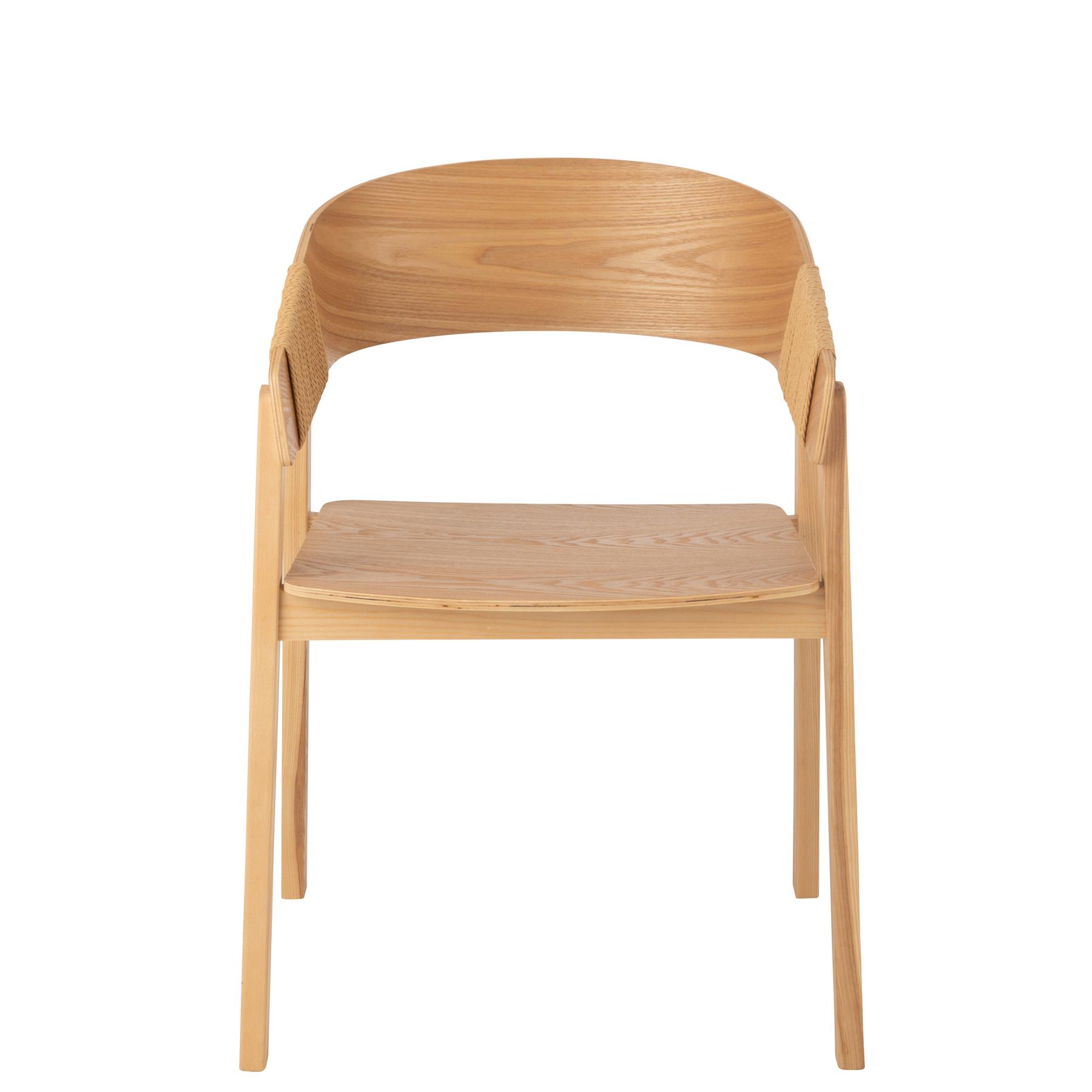 J-Line stoel Naga - essenhout|touw - naturel