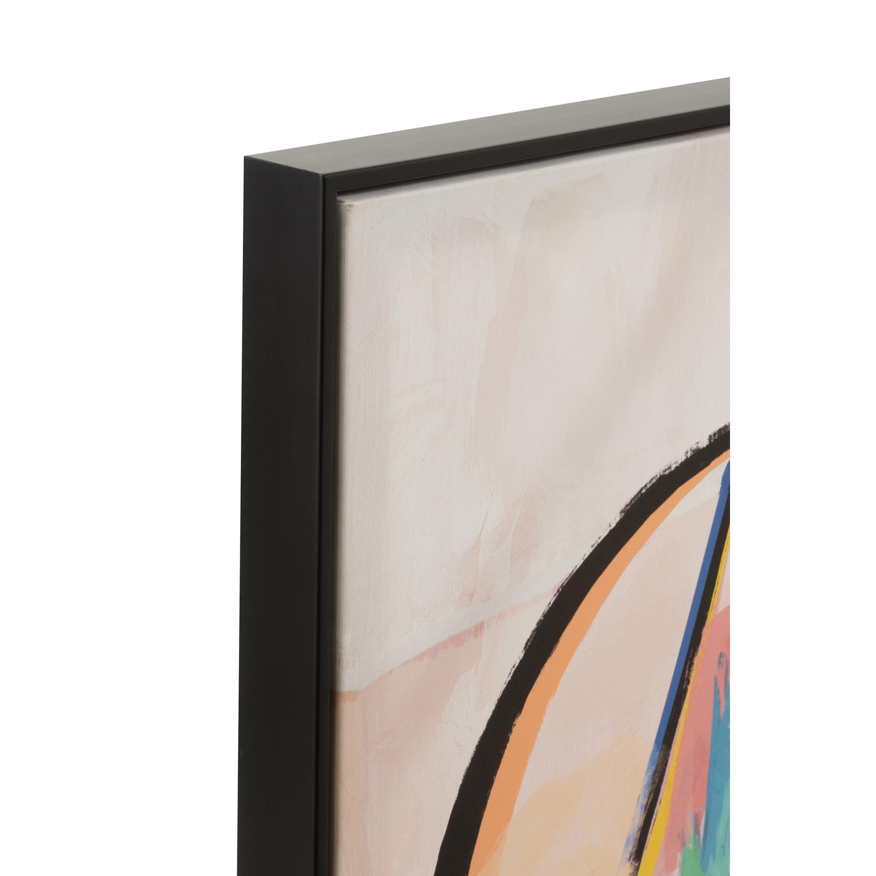 J-Line wanddecoratie Abstract Gezichten - canvas|verf - mix - 2 stuks
