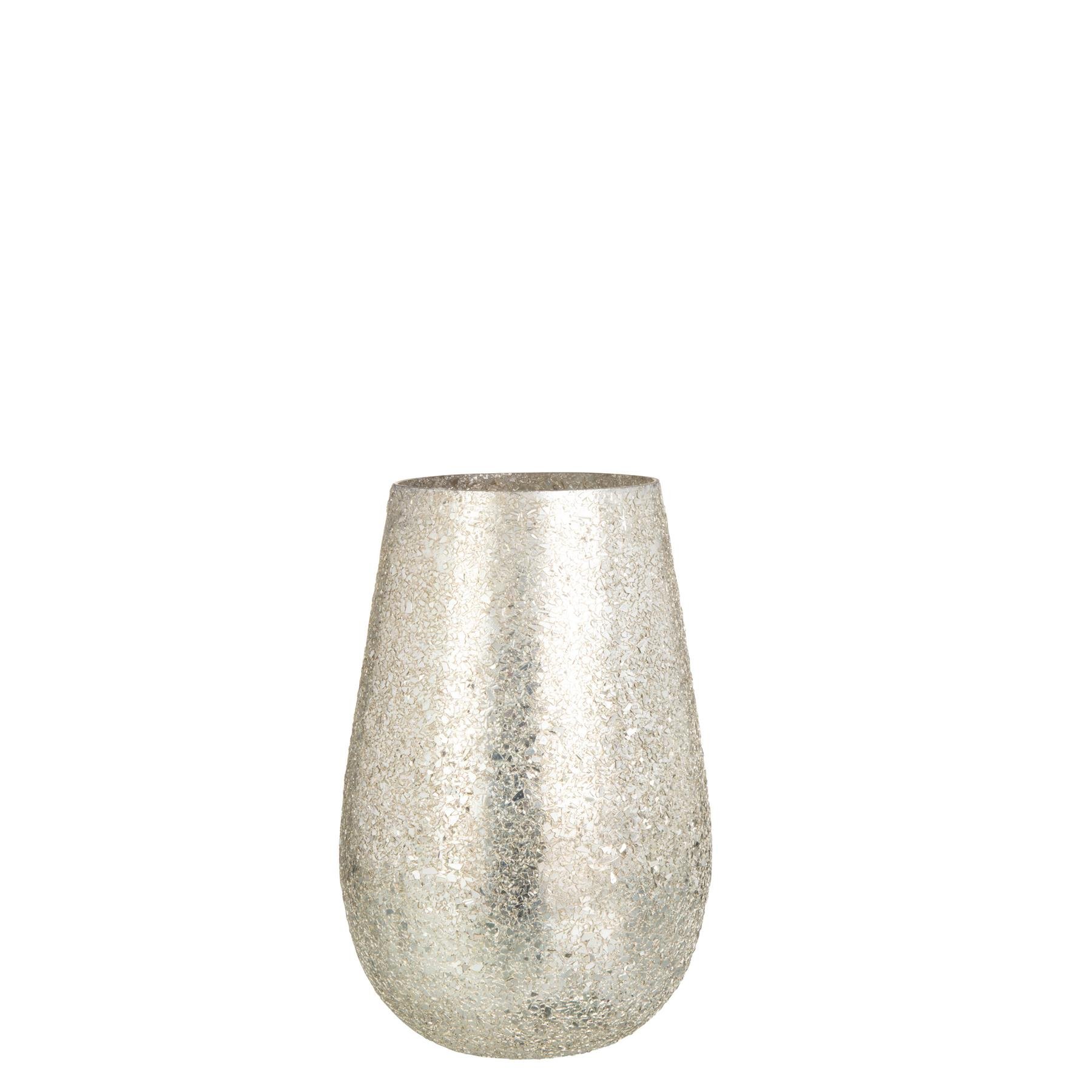 J-Line kaarshouder Glinstering - glas - goud - large