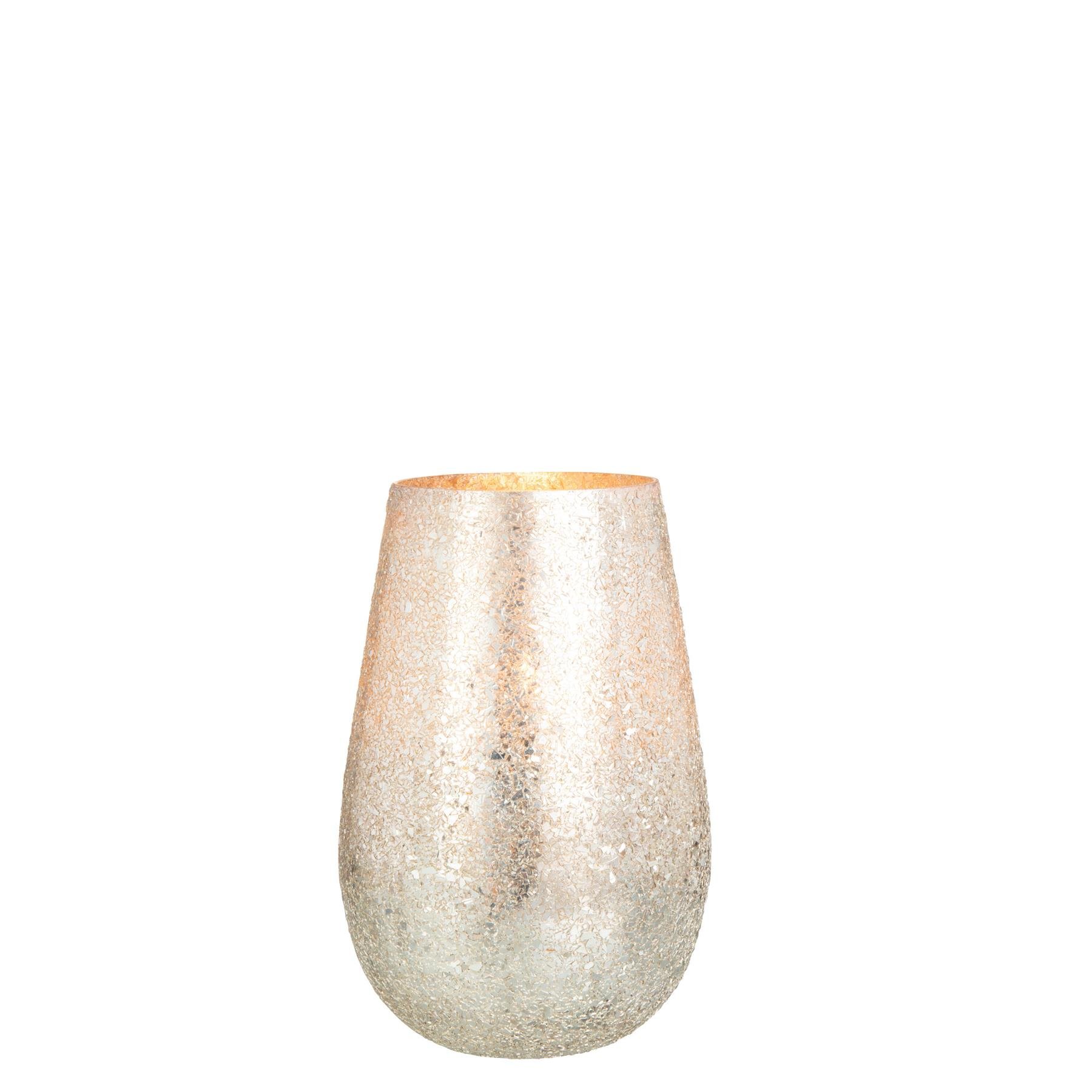 J-Line kaarshouder Glinstering - glas - goud - large