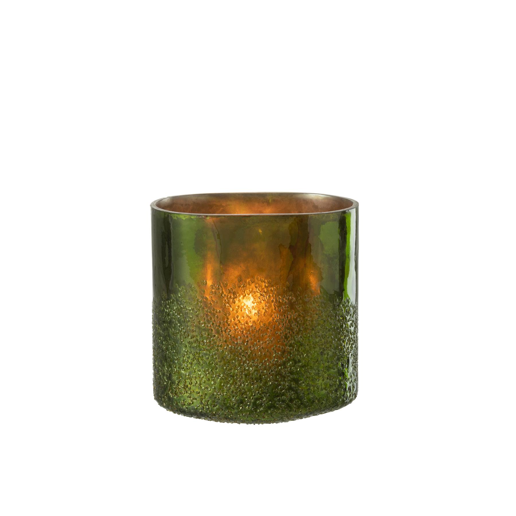 J-Line windlicht Spiegel - glas - groen - extra large