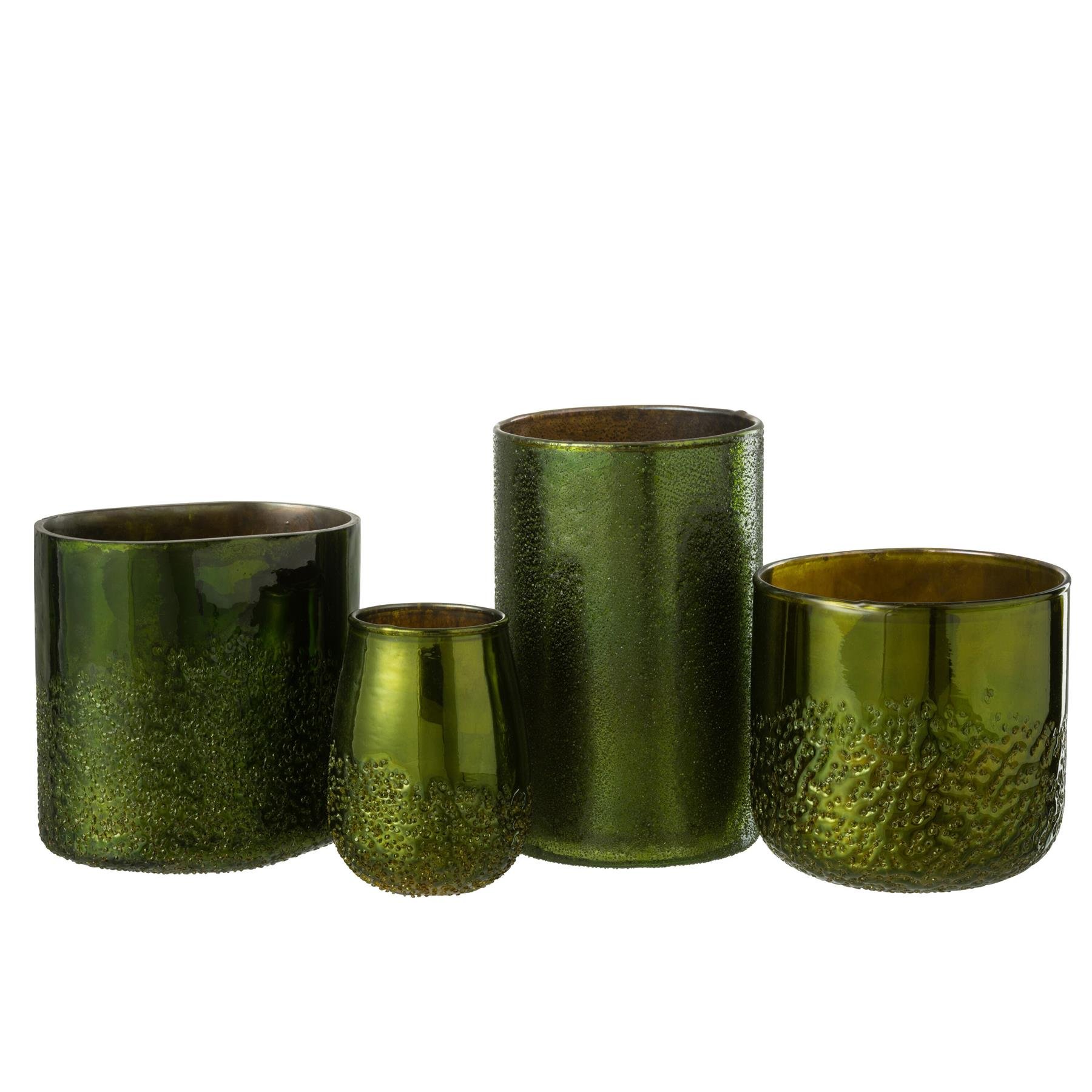 J-Line windlicht Spiegel - glas - groen - extra large