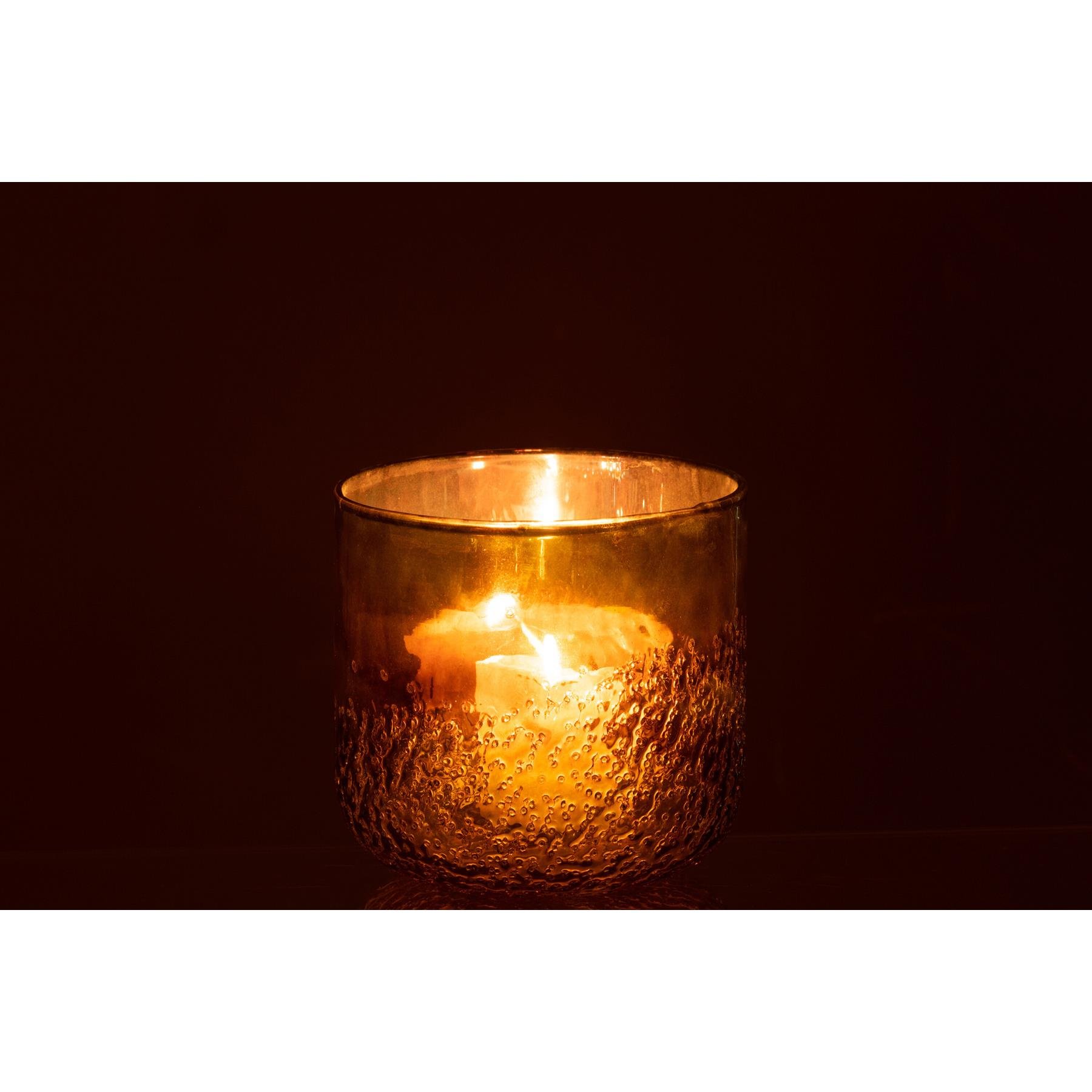 J-Line windlicht Spiegel - glas - groen - medium