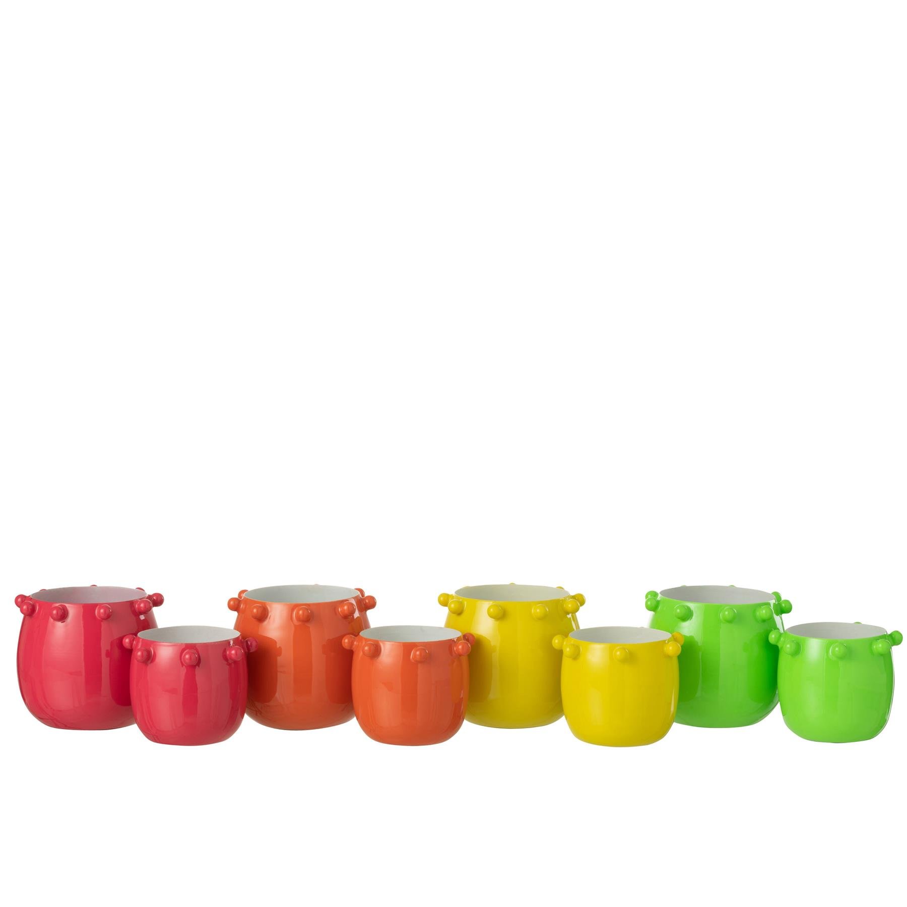 J-Line kaarshouder Cactus - metaal - mix - large - 4 stuks