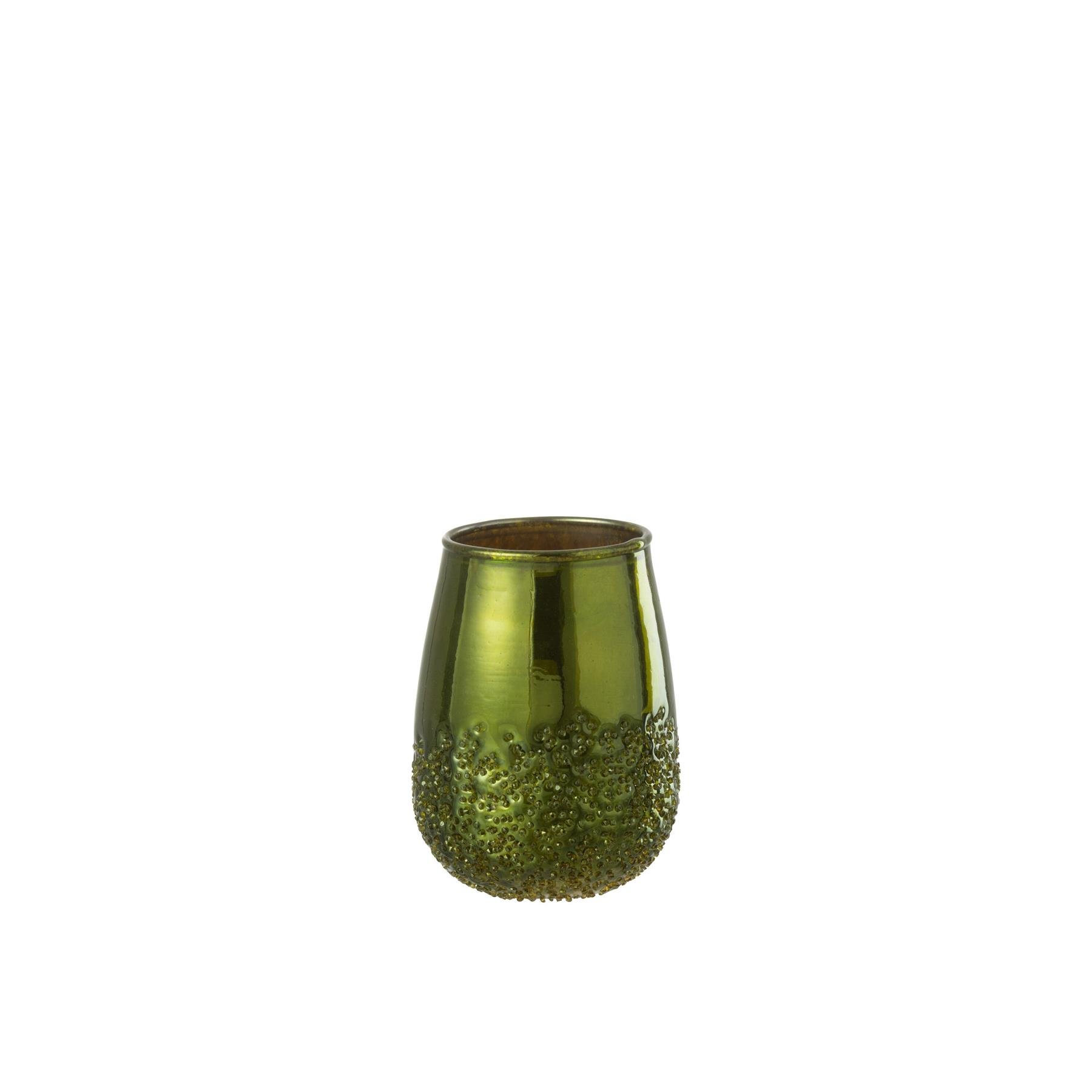 J-Line kaarshouder Spiegel - glas - groen - small - 2 stuks