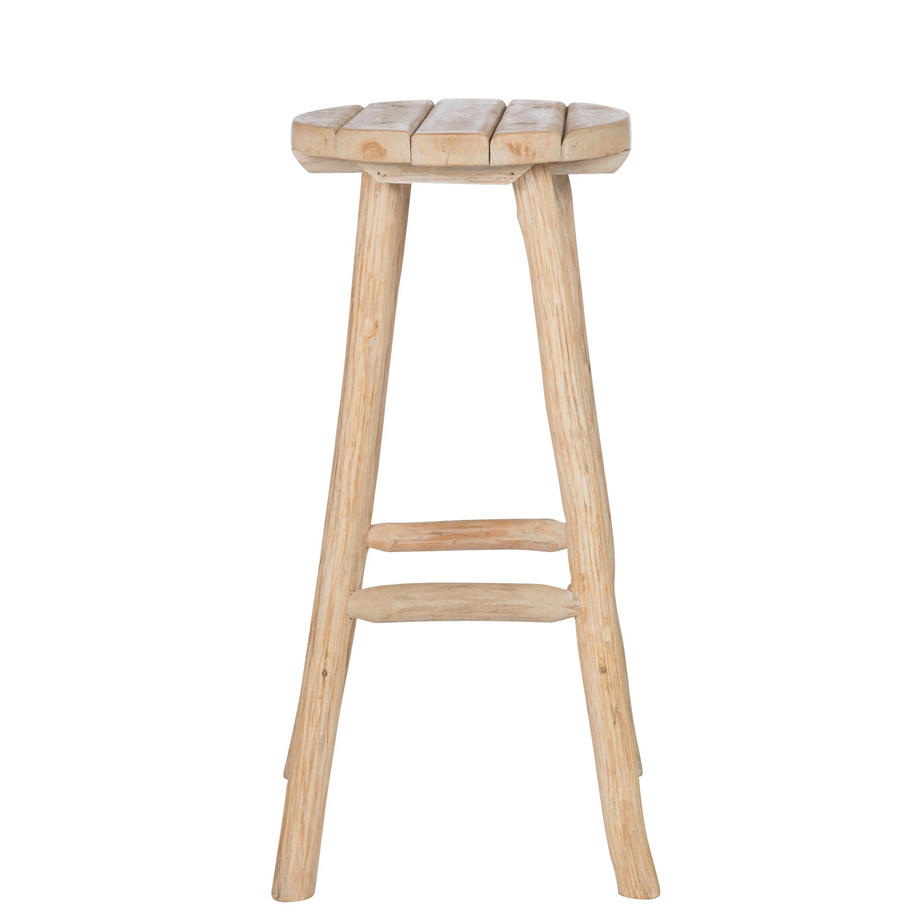 J-Line barkurk Rond Eik - hout - naturel